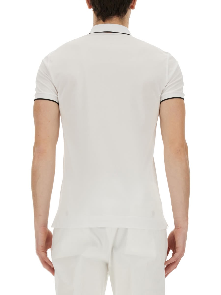 Shop Zegna Polo With Logo In White