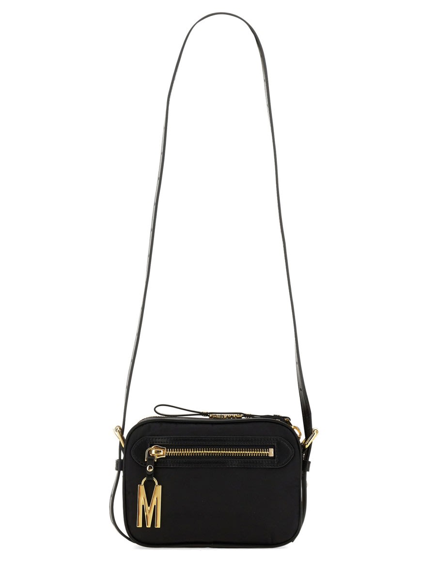 Shop Moschino Shoulder Bag With Logo In Black