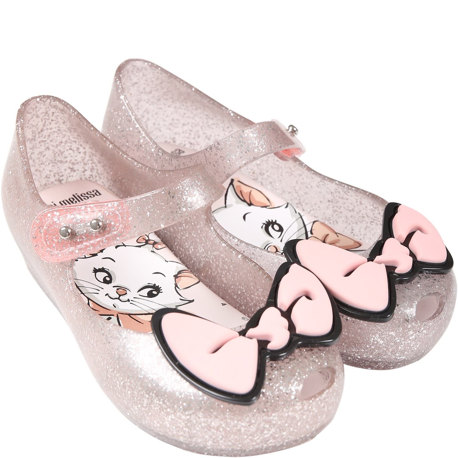 Shop Melissa Clear Ballet Flats For Girl With Bow In Transparent