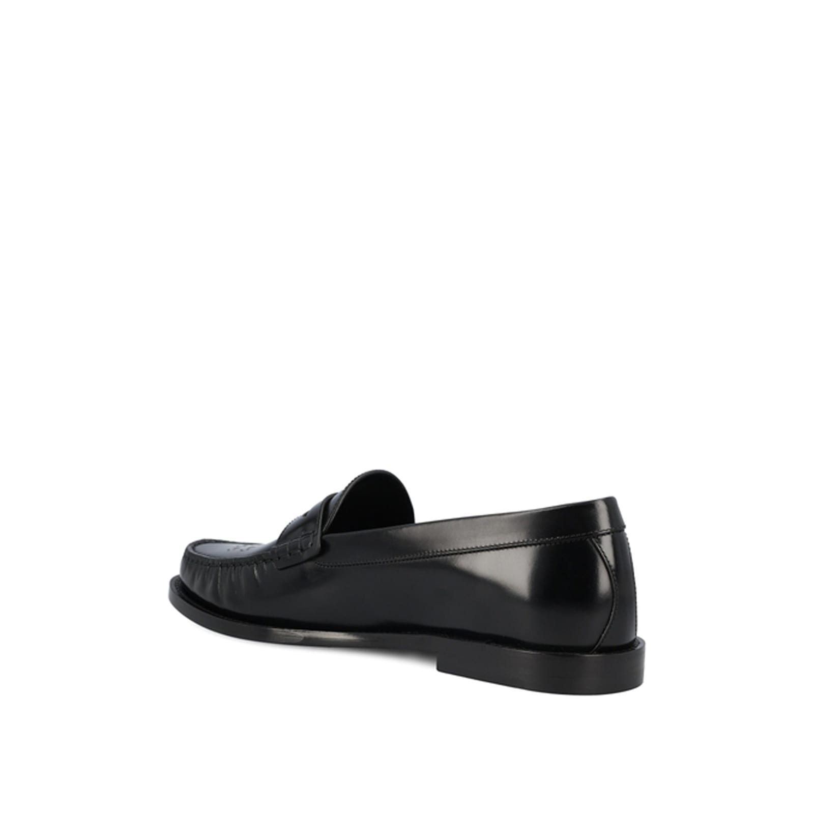 Celine Vivienne Bullskin Loafers In Black