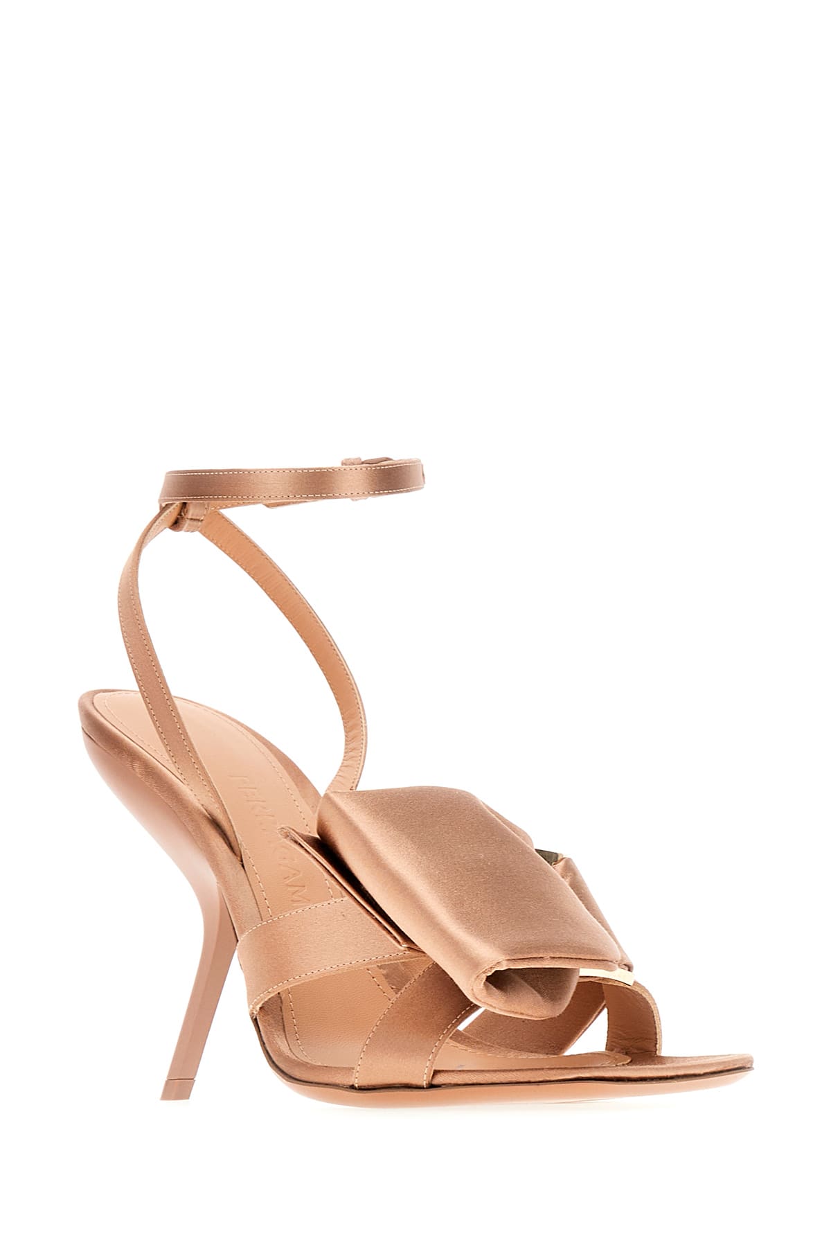 Ferragamo Satin Fabric Bow Helena Sandals In 002