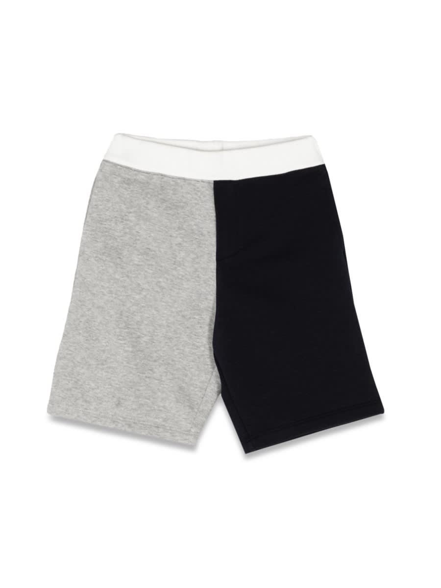 Emporio Armani Two-tone Bermuda Shorts In Multicolour