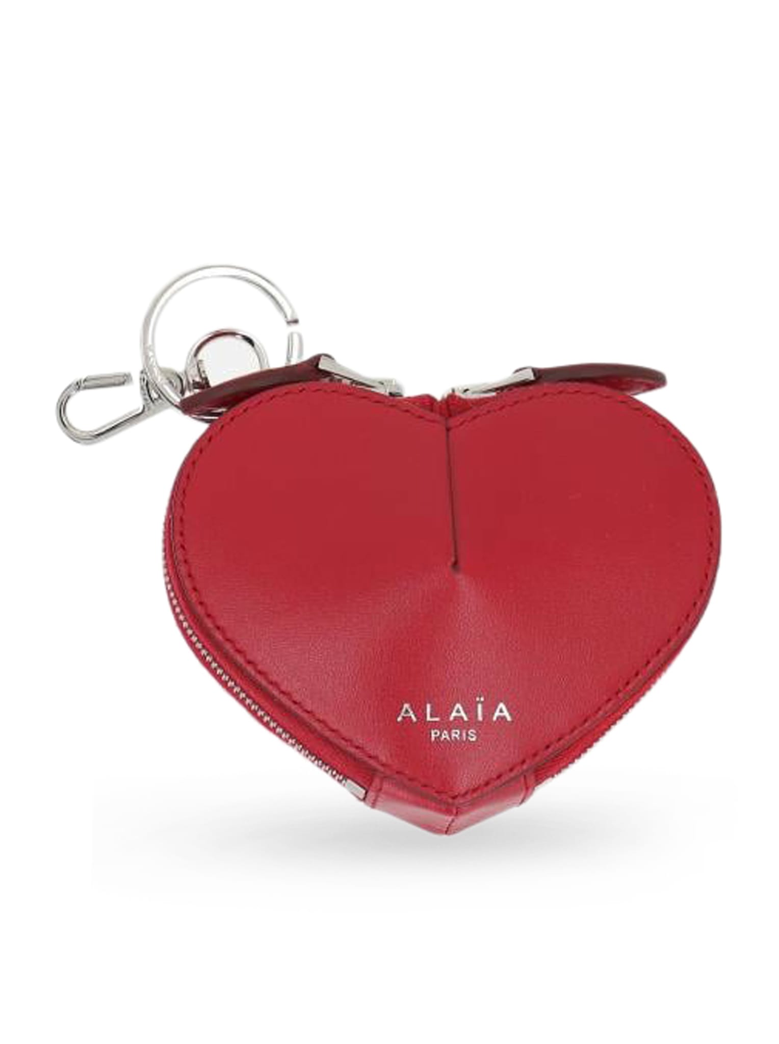 Shop Alaïa Le Coeur Mini Wallet In Laque