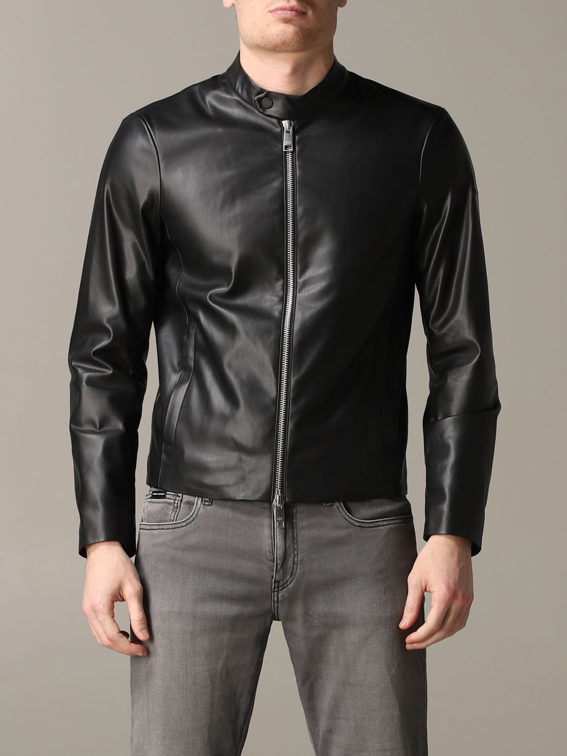 armani italian leather jacket