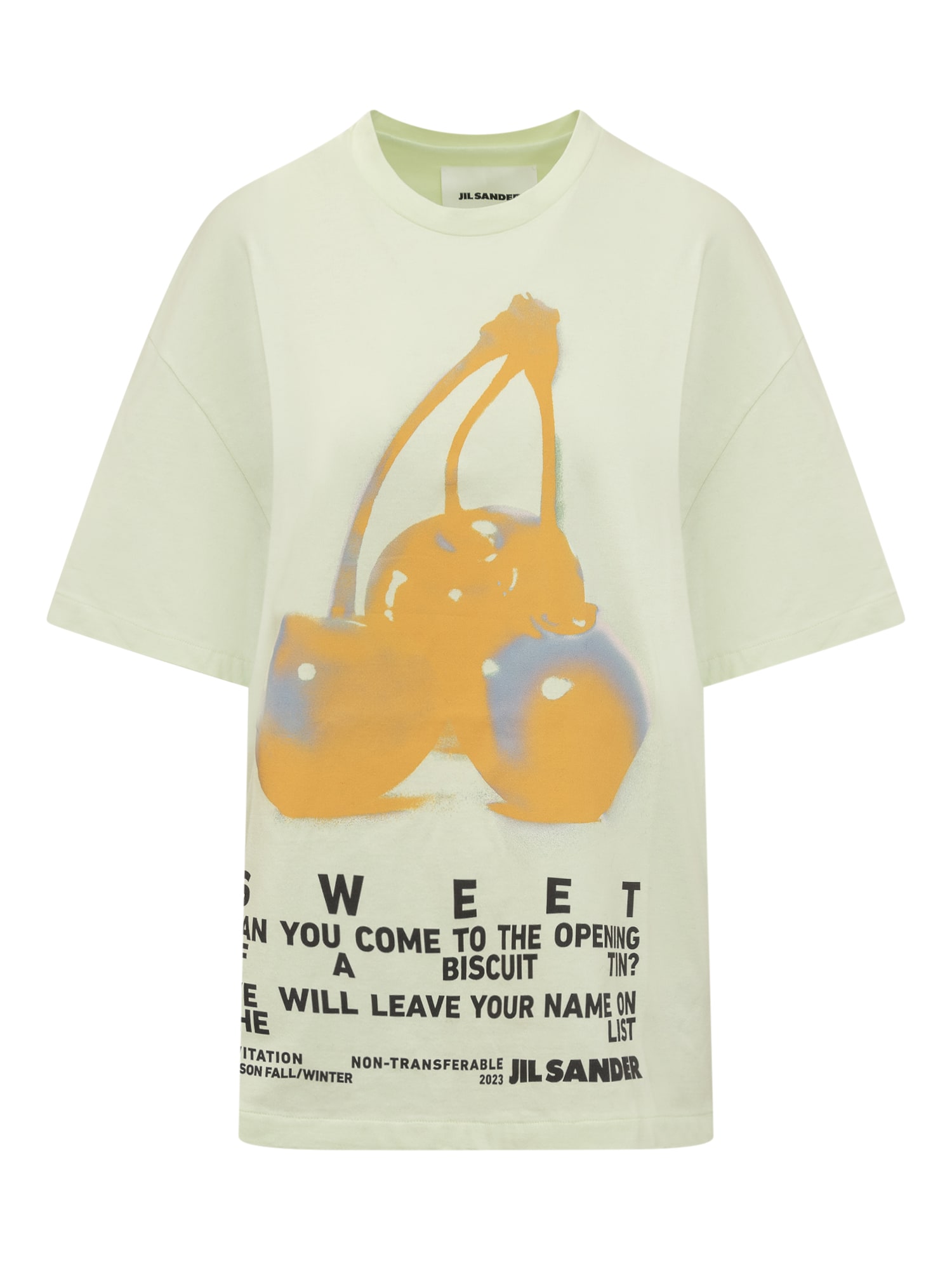 Shop Jil Sander Cherry T-shirt In Beige