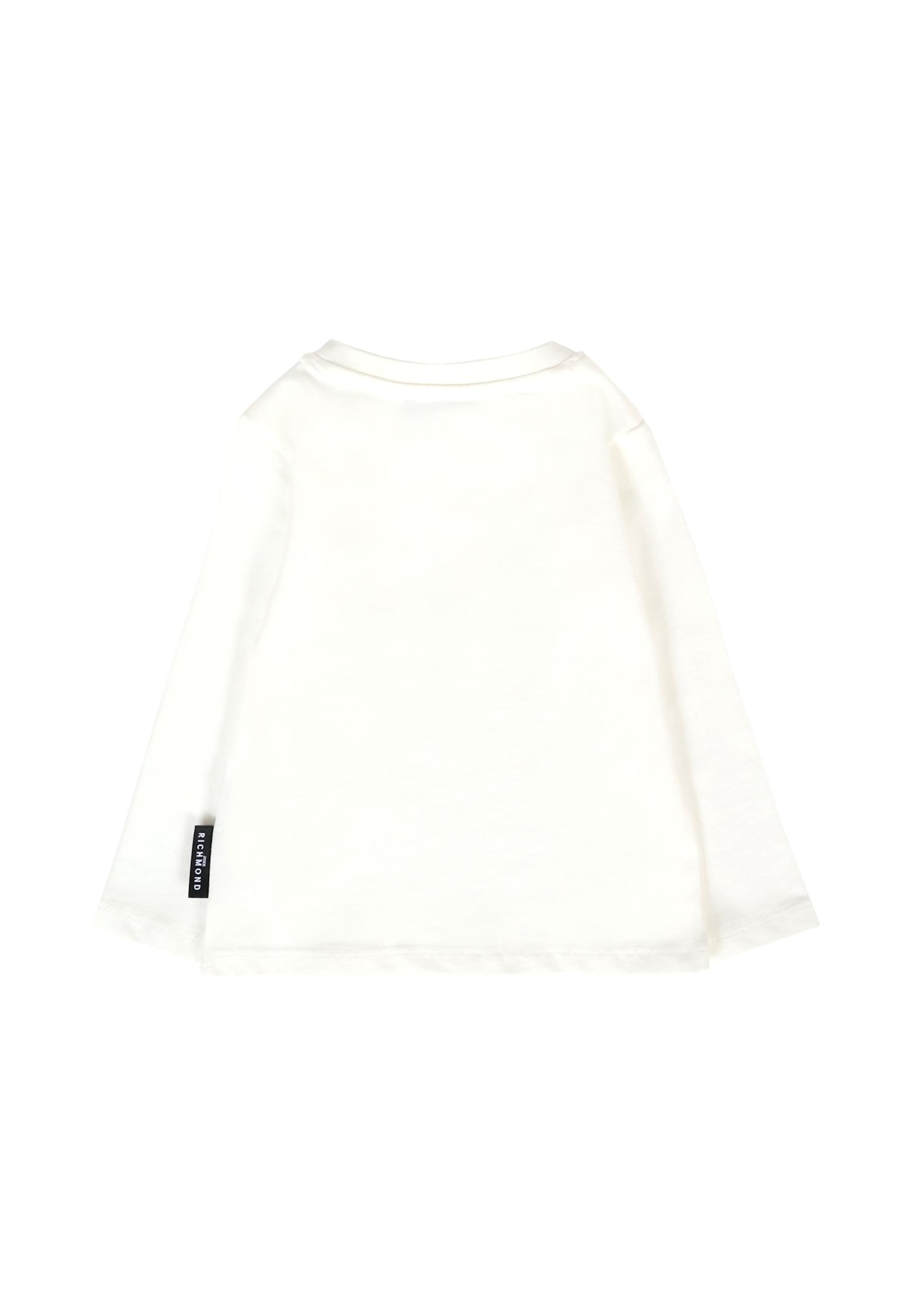 Richmond White T-shirt For Baby Boy With Velvet Logo In White