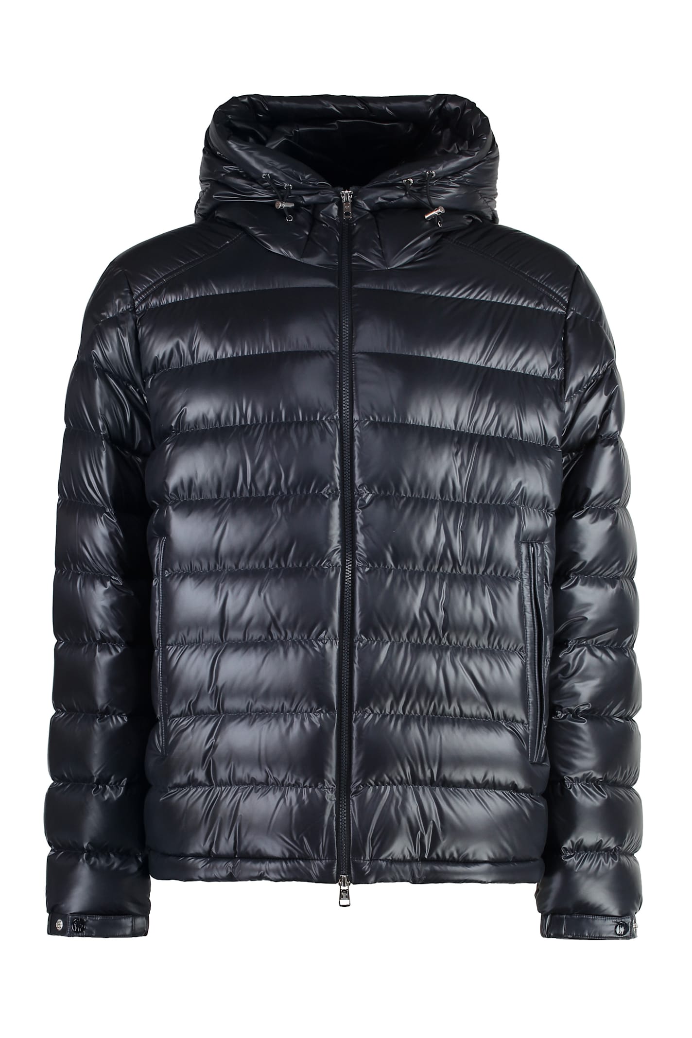 Shop Moncler Besines Hooded Down Jacket In Blue