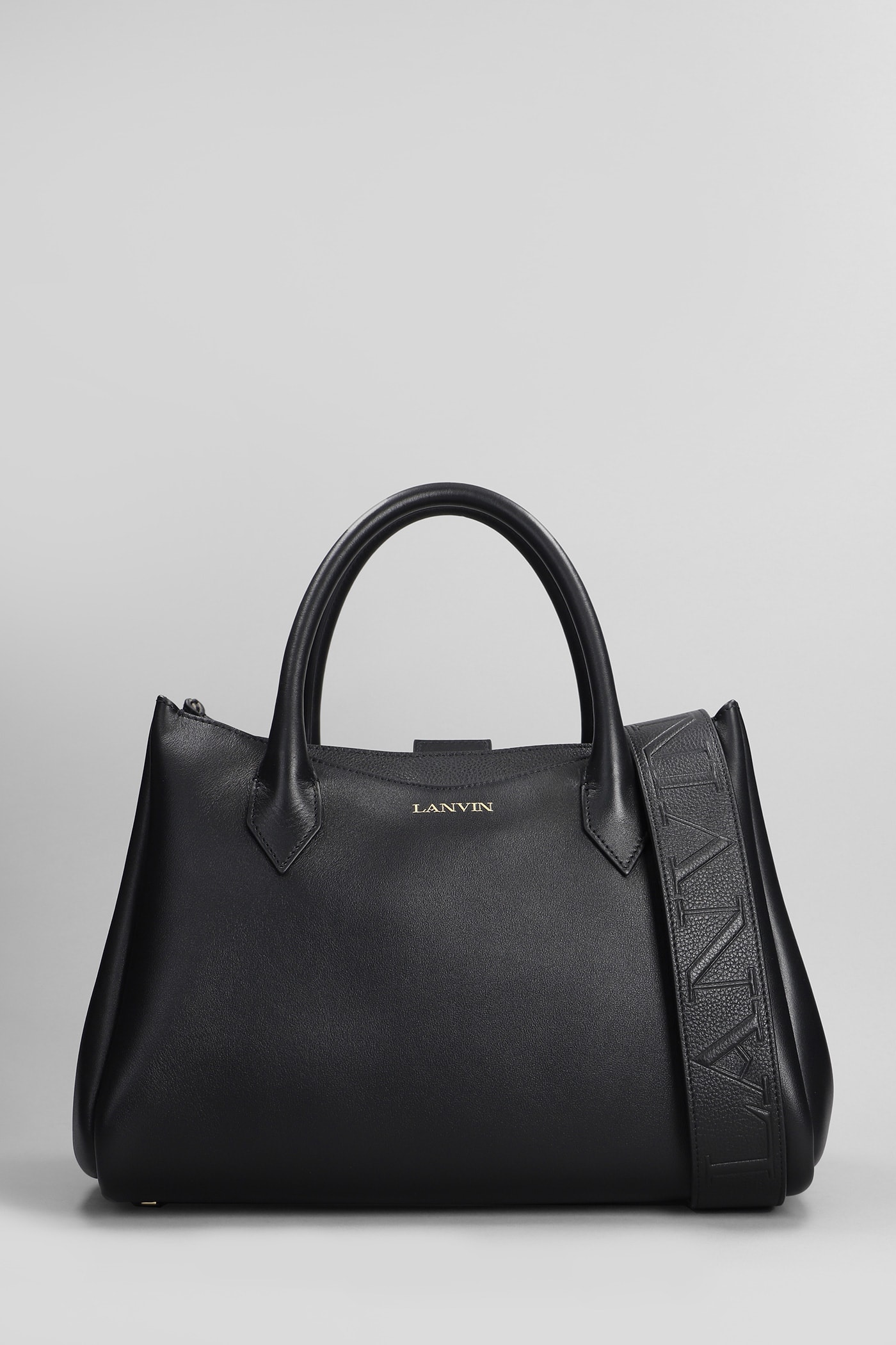 Shop Lanvin L Octave Shoulder Bag In Black Leather