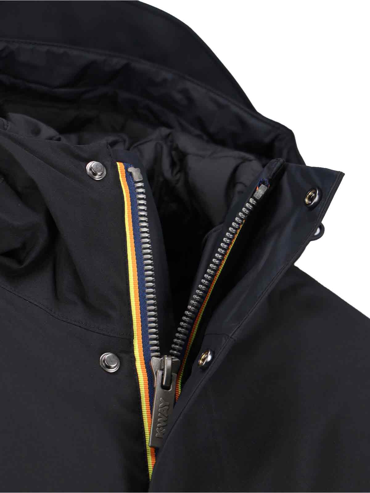 Shop K-way Waterproof Jacket In Black