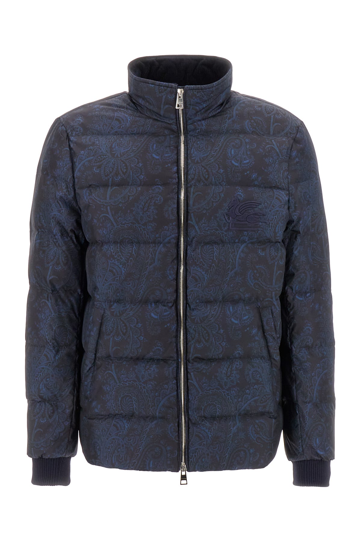 Shop Etro Printed Nylon Down Jacket In 0200