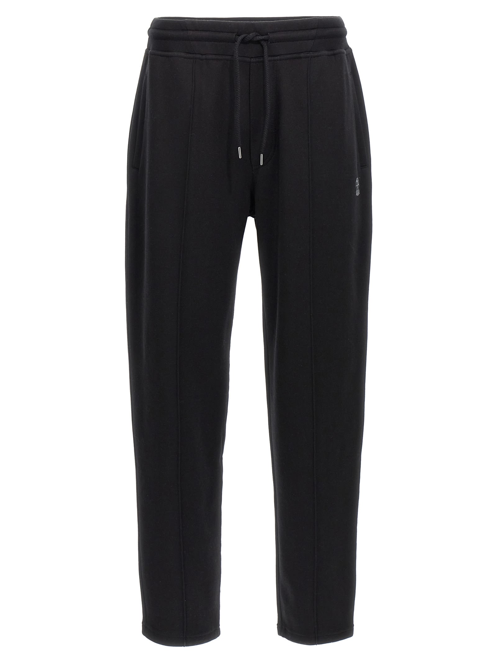 Shop Brunello Cucinelli Cotton Blend Joggers In Black