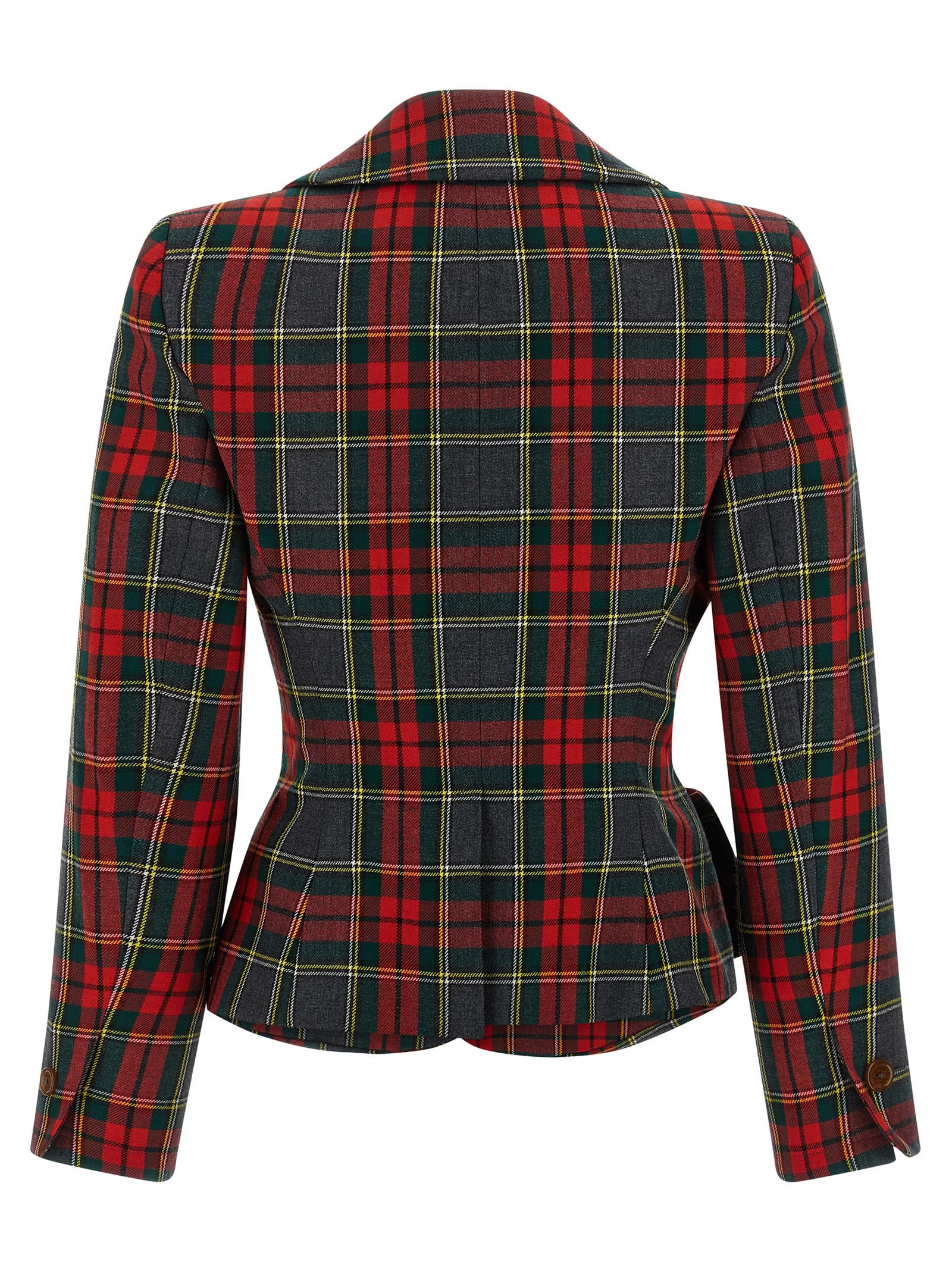 Vivienne Westwood Red And Green Wool Blazer In Green