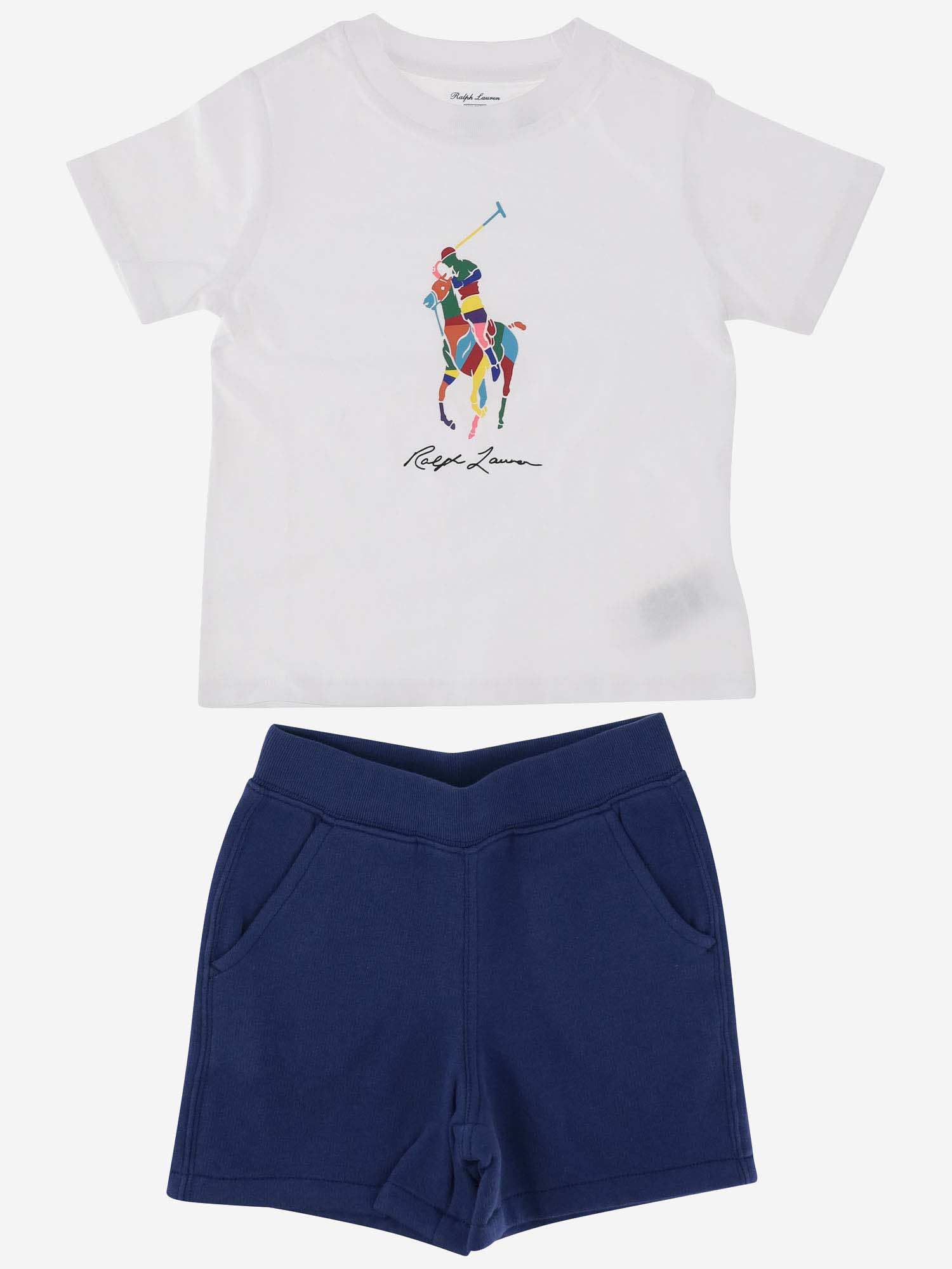 Ralph Lauren Babies' Two-piece Cotton Outfit Set In White