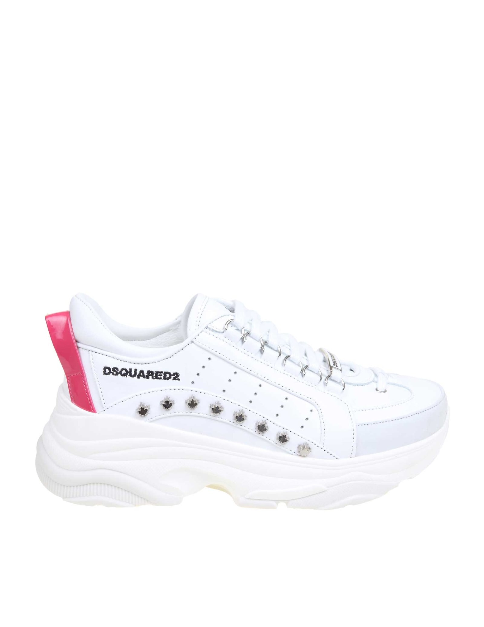 DSQUARED2 DSQUARED trainers BUMPY 551 IN WHITE LEATHER,11234137