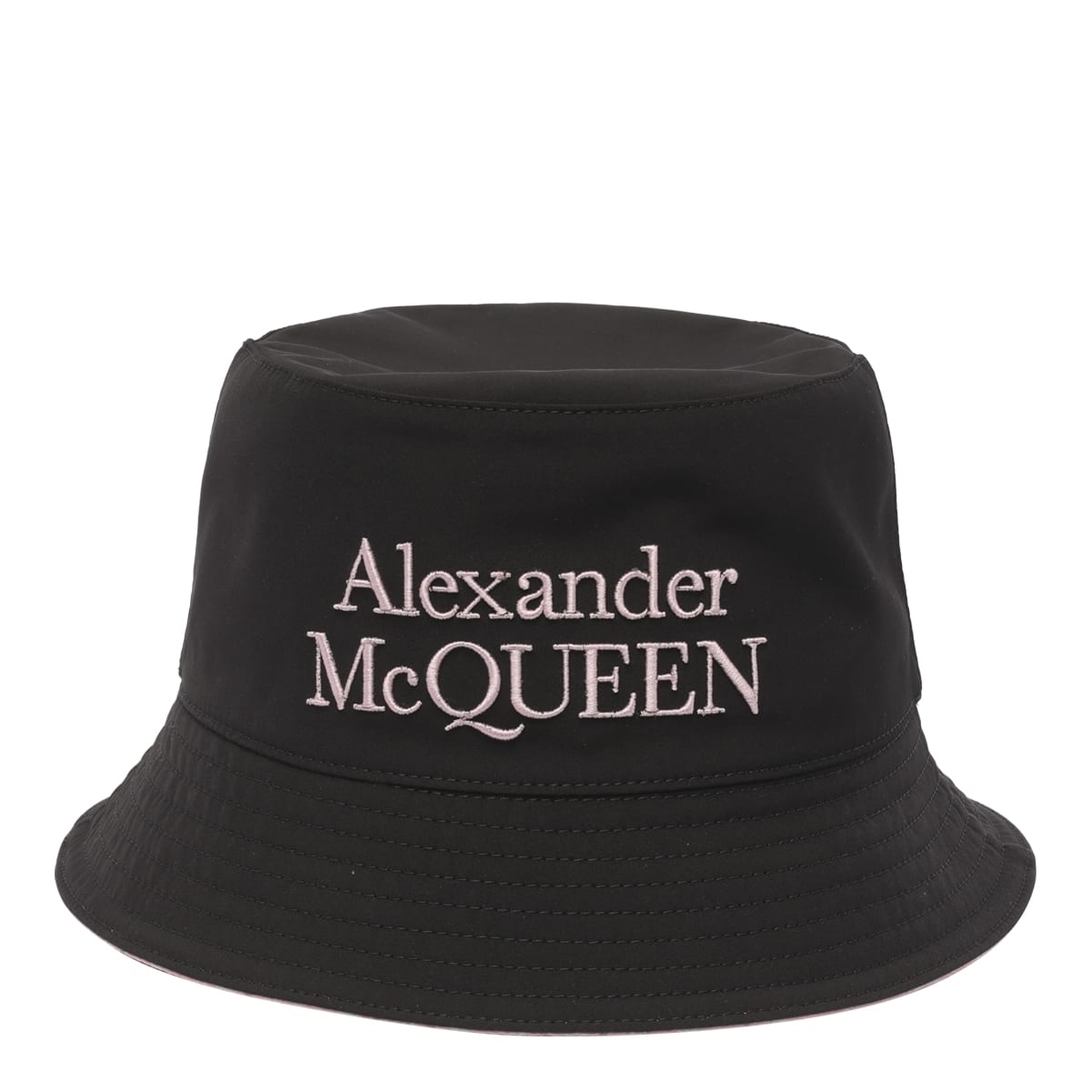 Shop Alexander Mcqueen Logo Bucket Hat In Black