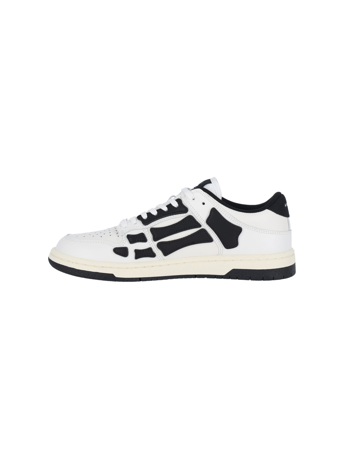 Amiri Skel Top Low Black And White Sneakers With Logo Patch On Thetongue And Contrasting Details On The Si In White