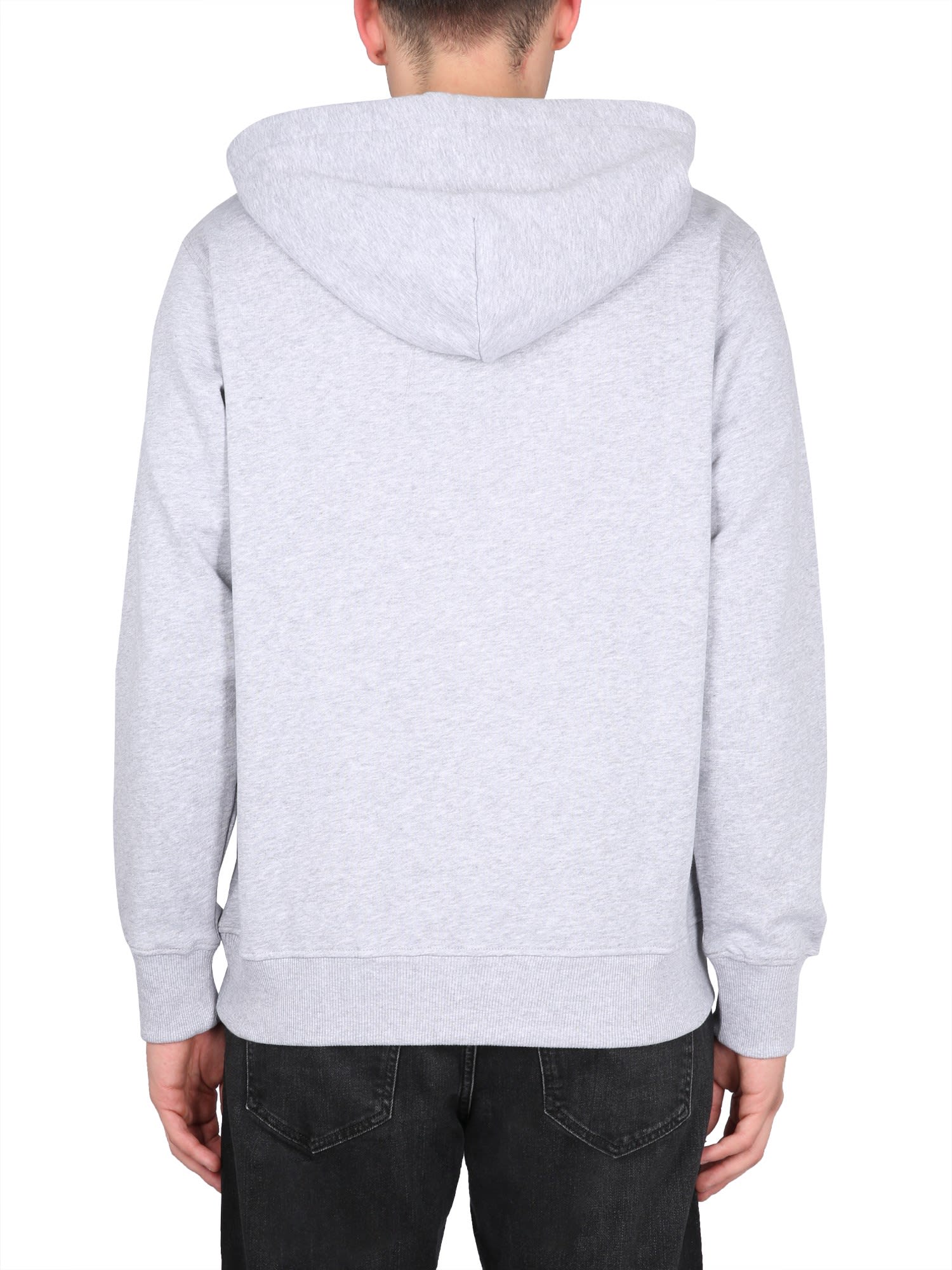 Shop Versace Jeans Couture Sweatshirt With Logo In Grigio