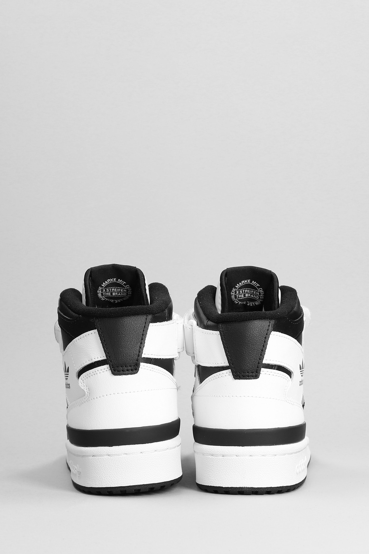 Shop Adidas Originals Forum Mid Sneakers In Black Leather