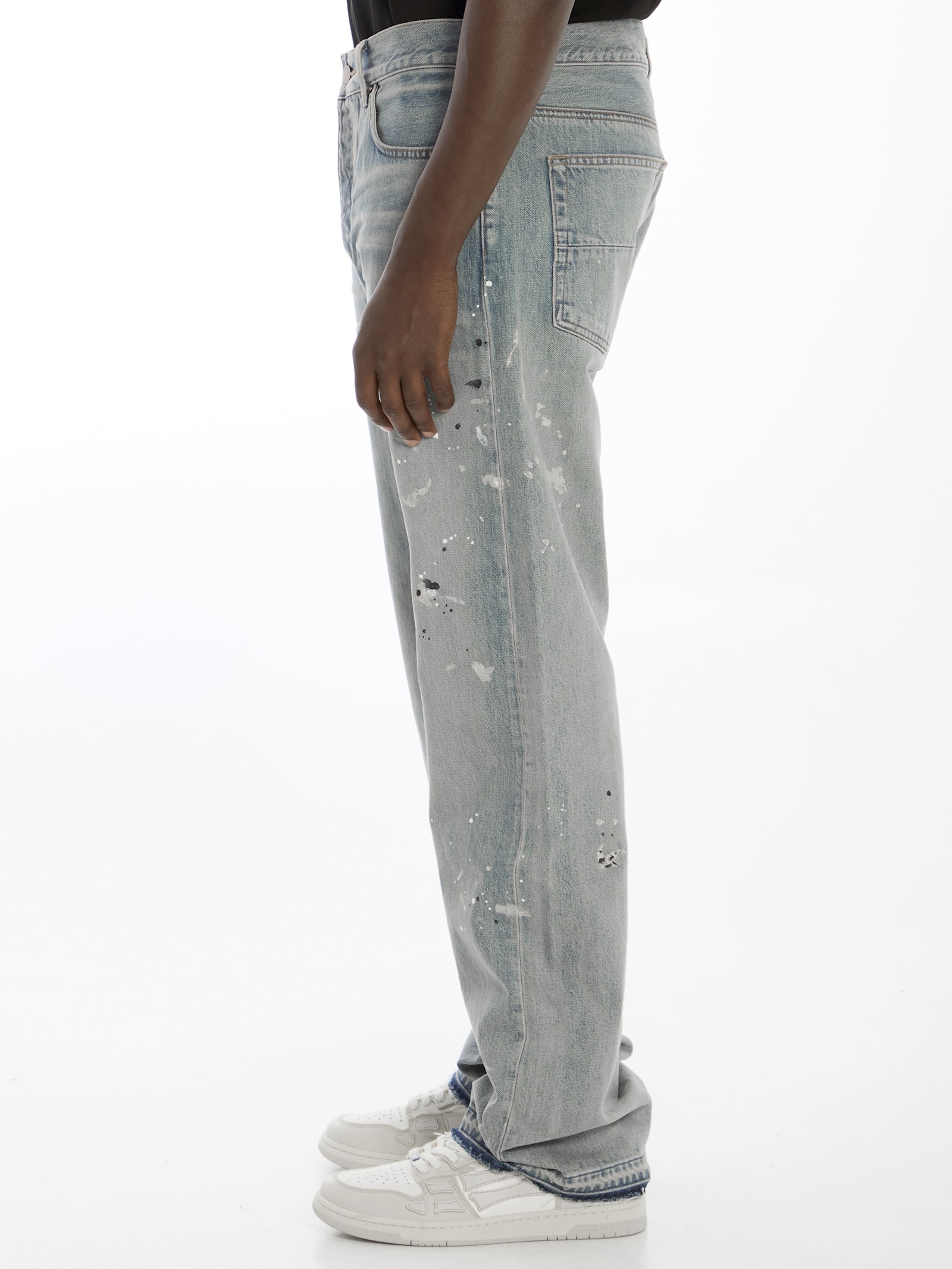 Shop Amiri Painter Straight Jeans In Blue