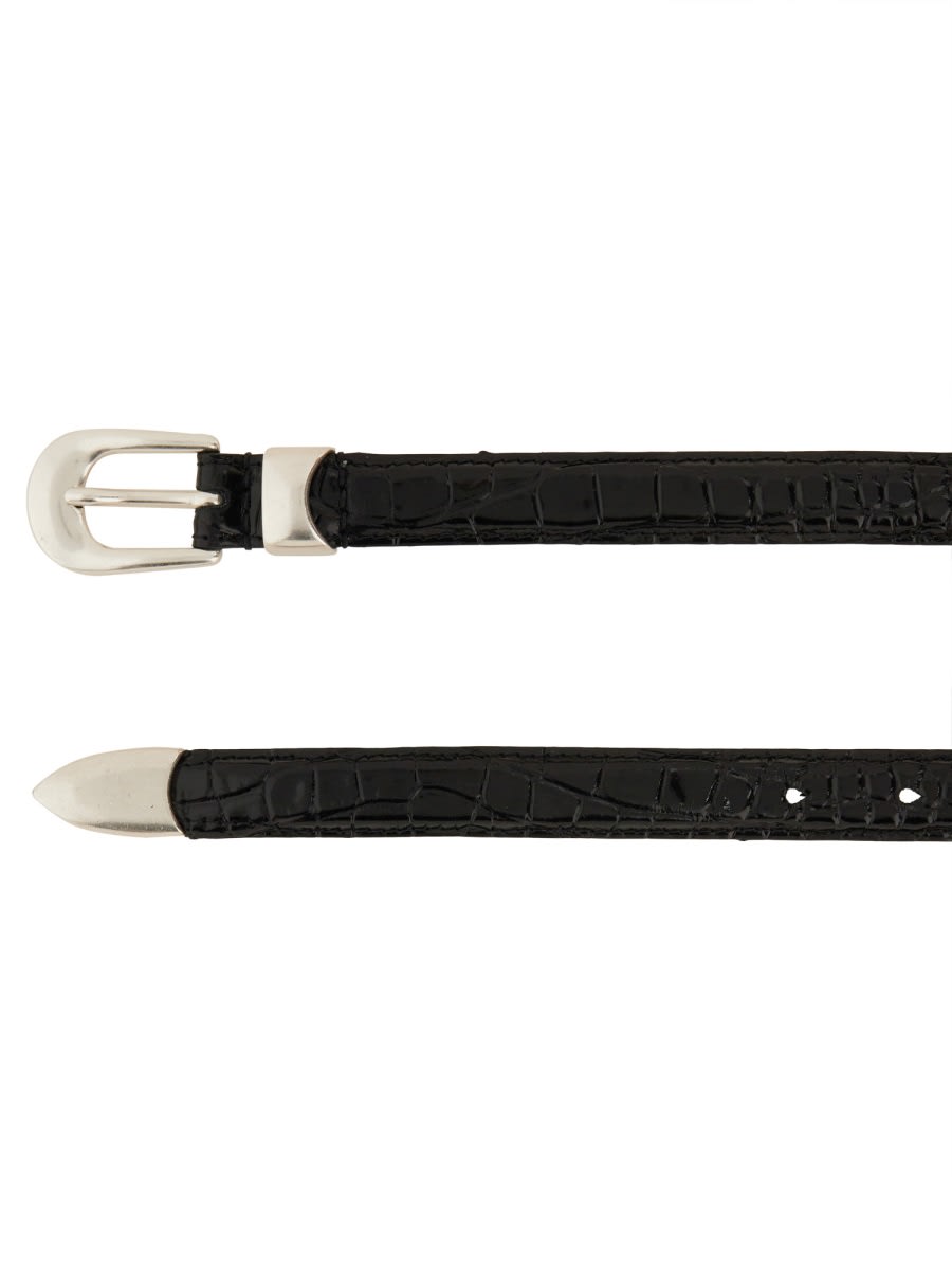 Shop Our Legacy Leather Belt In Black