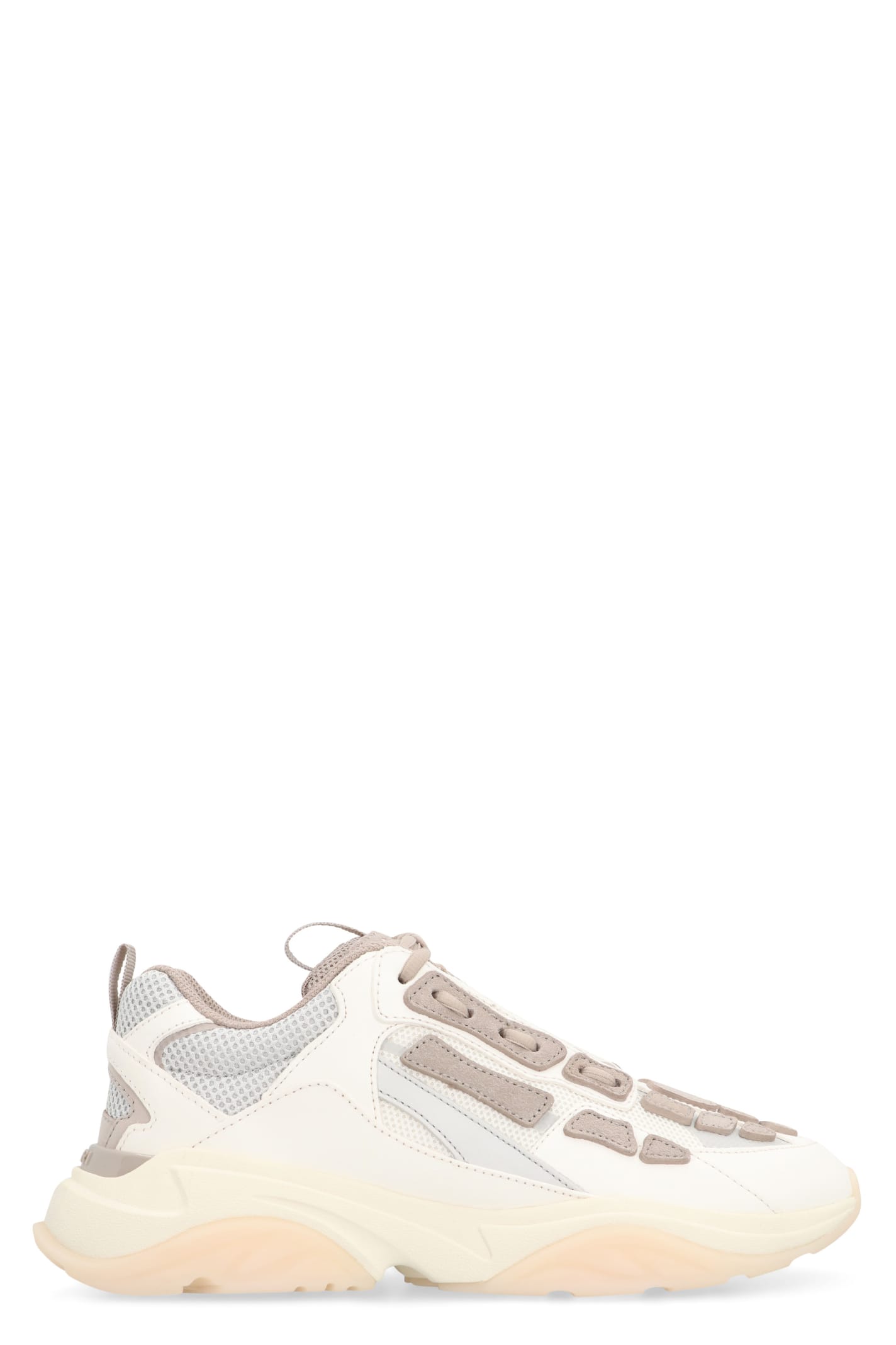 Shop Amiri Bone Runner Mesh Sneakers In White