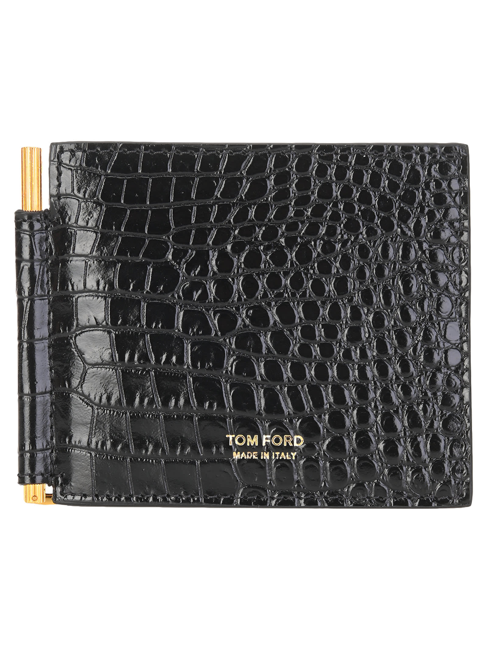 Tom Ford Grained Leather Money Clip Wallet