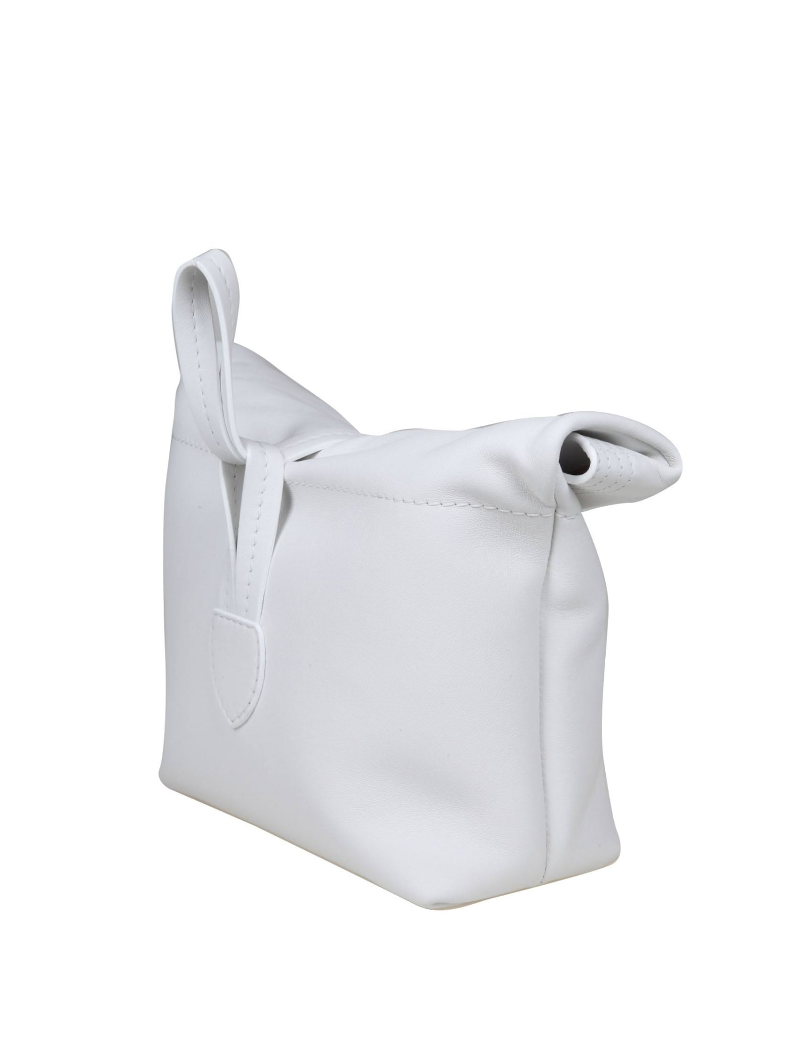 Shop Maison Margiela Clutch Bag In Soft White Color Leather