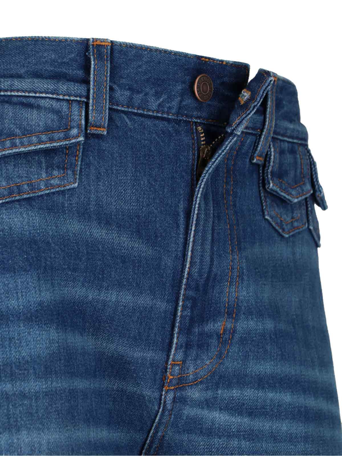 Chloé High-rise Heart-pocket Wide-leg Denim Jeans