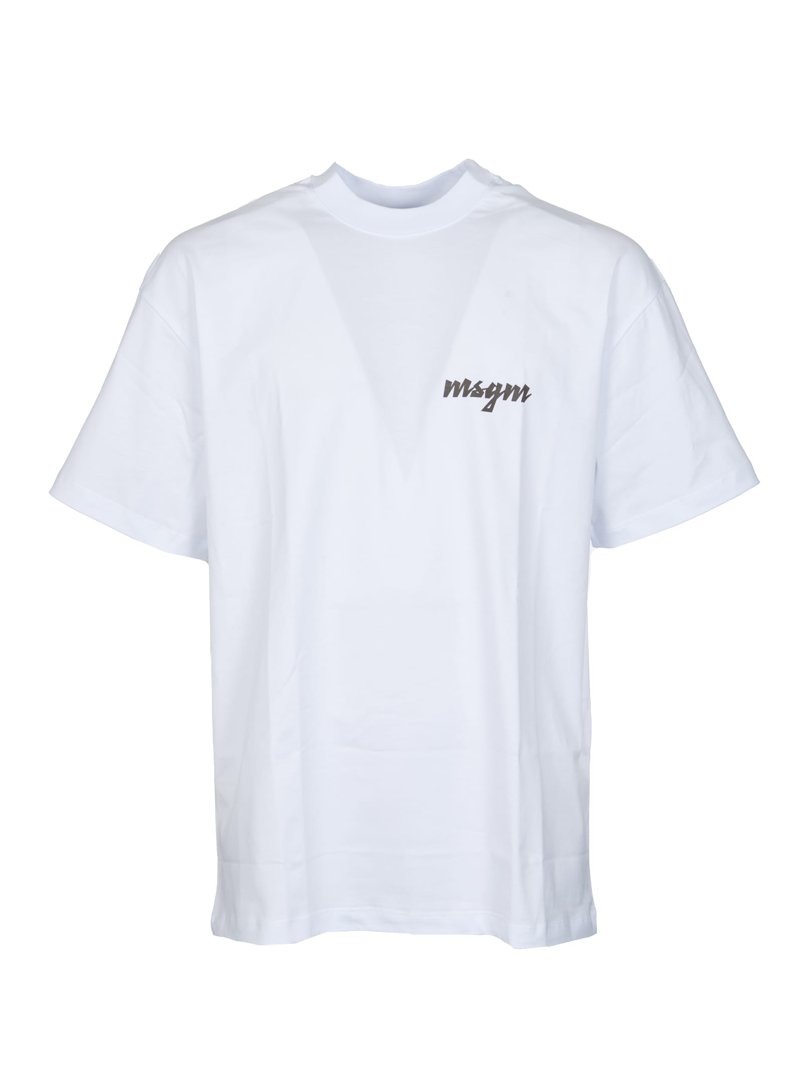 Msgm Logo-print T-shirt In White