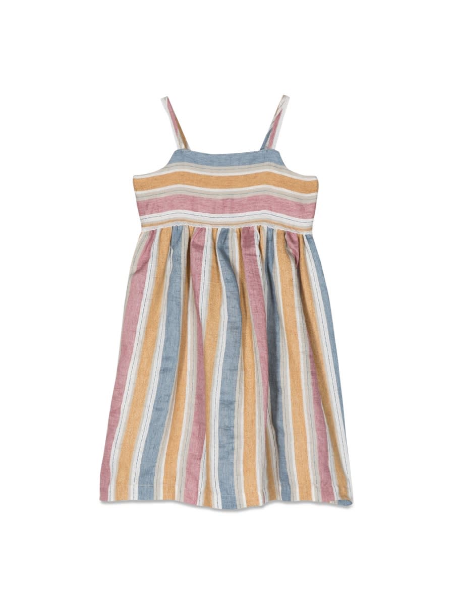 IL GUFO STRIPED SLEEVELESS DRESS