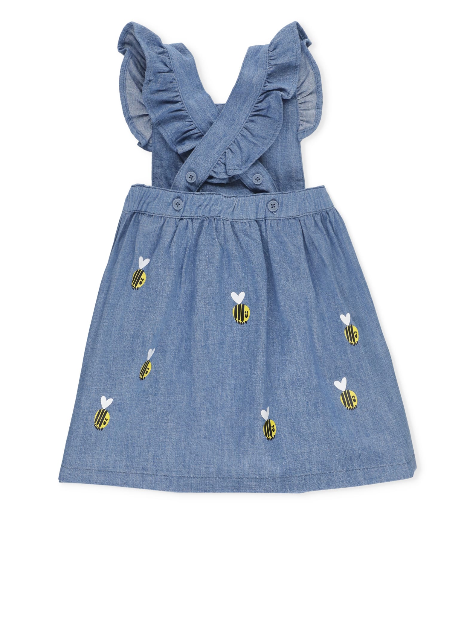 Shop Stella Mccartney Cotton Dress With Print In Light Blue