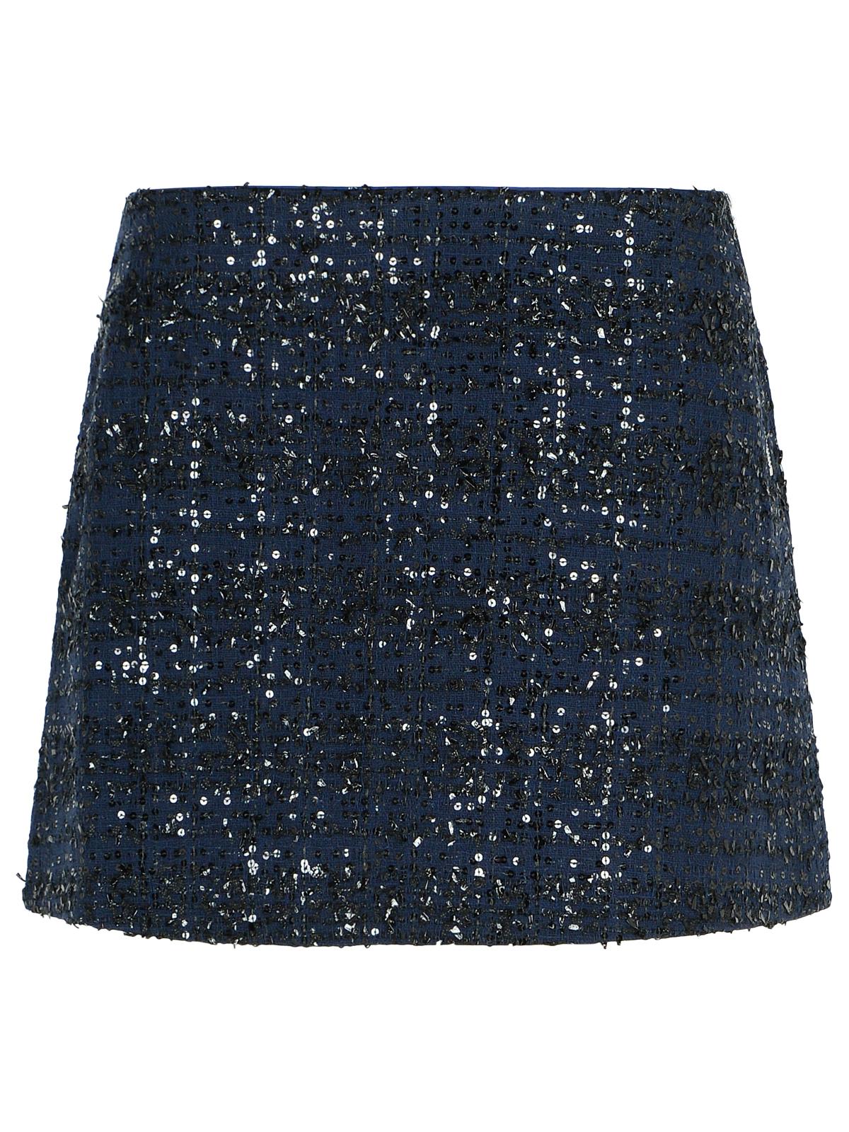 Rotate Birger Christensen Rotate Dark Blue Polyester Miniskirt In Blue