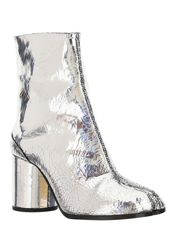 Maison Margiela Broken Mirror Boots In Silver