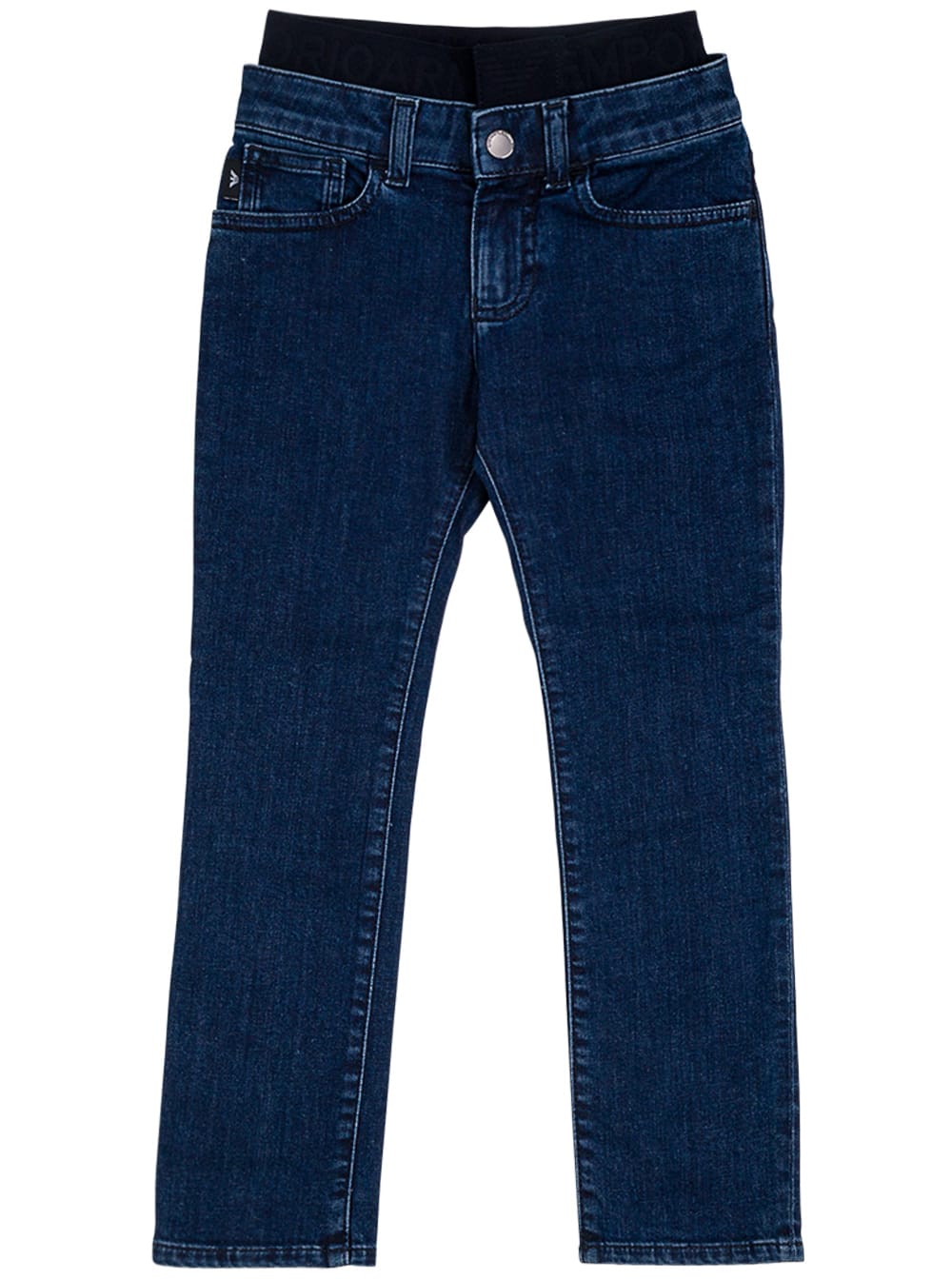 Emporio Armani Blue Denim Jeans With Elastic Waist