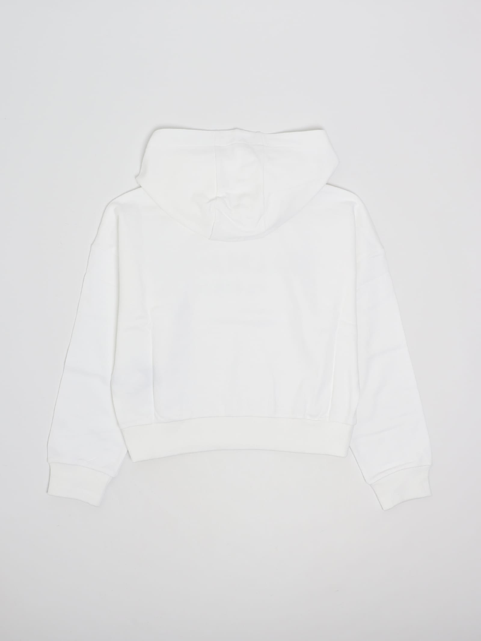 Shop Balmain Hoodie Sweatshirt In Bianco