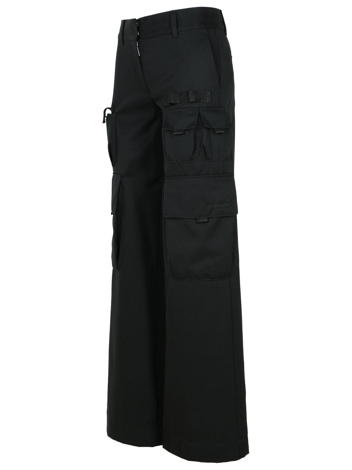 Shop Off-white Wo Toyrbox High-rise Cargo Pants In Black