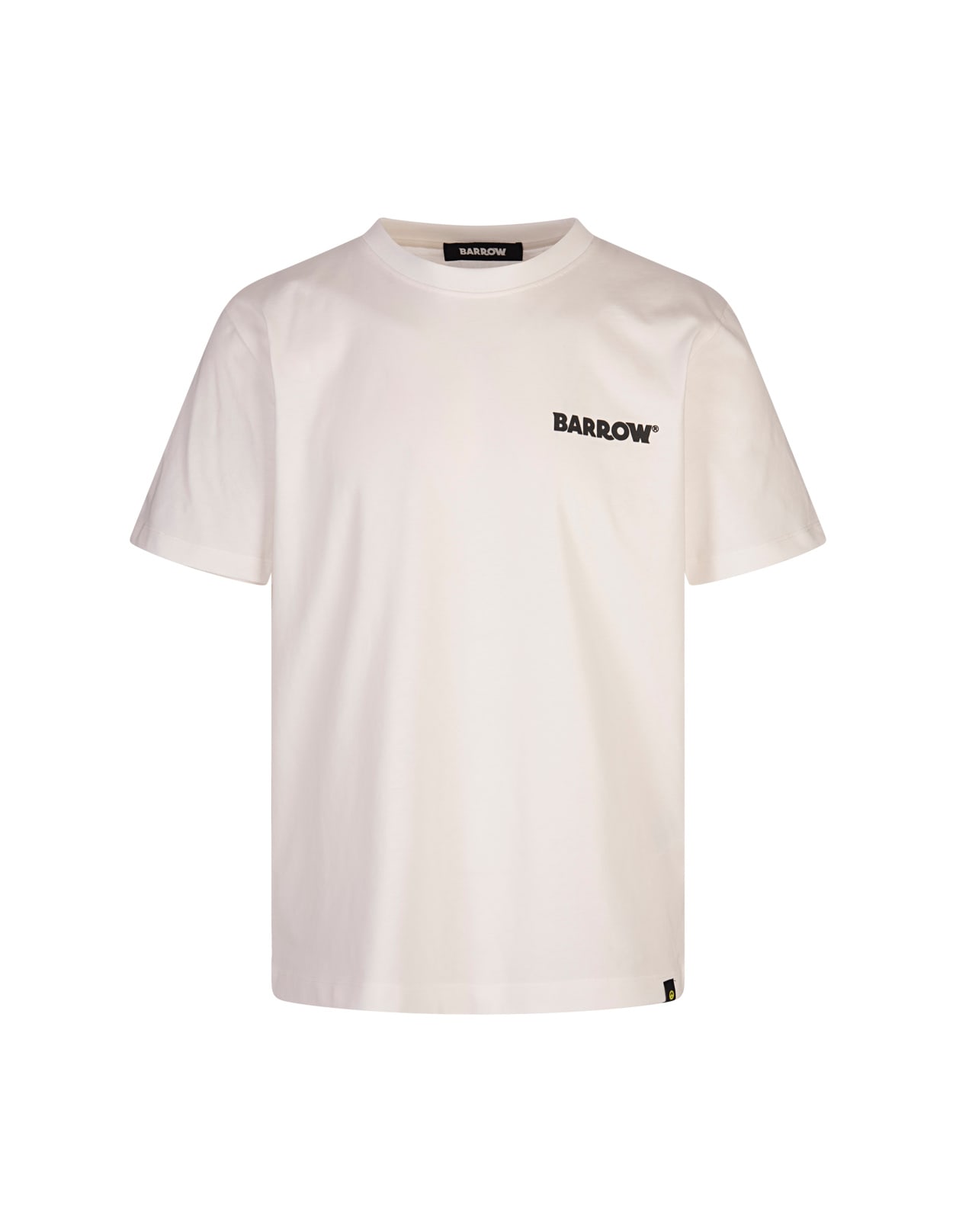 Barrow White T-shirt With Logo And Smile