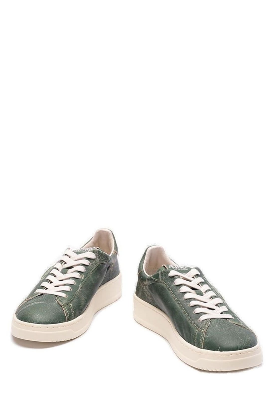 Autry Dallas Leather Sneakers In Verde