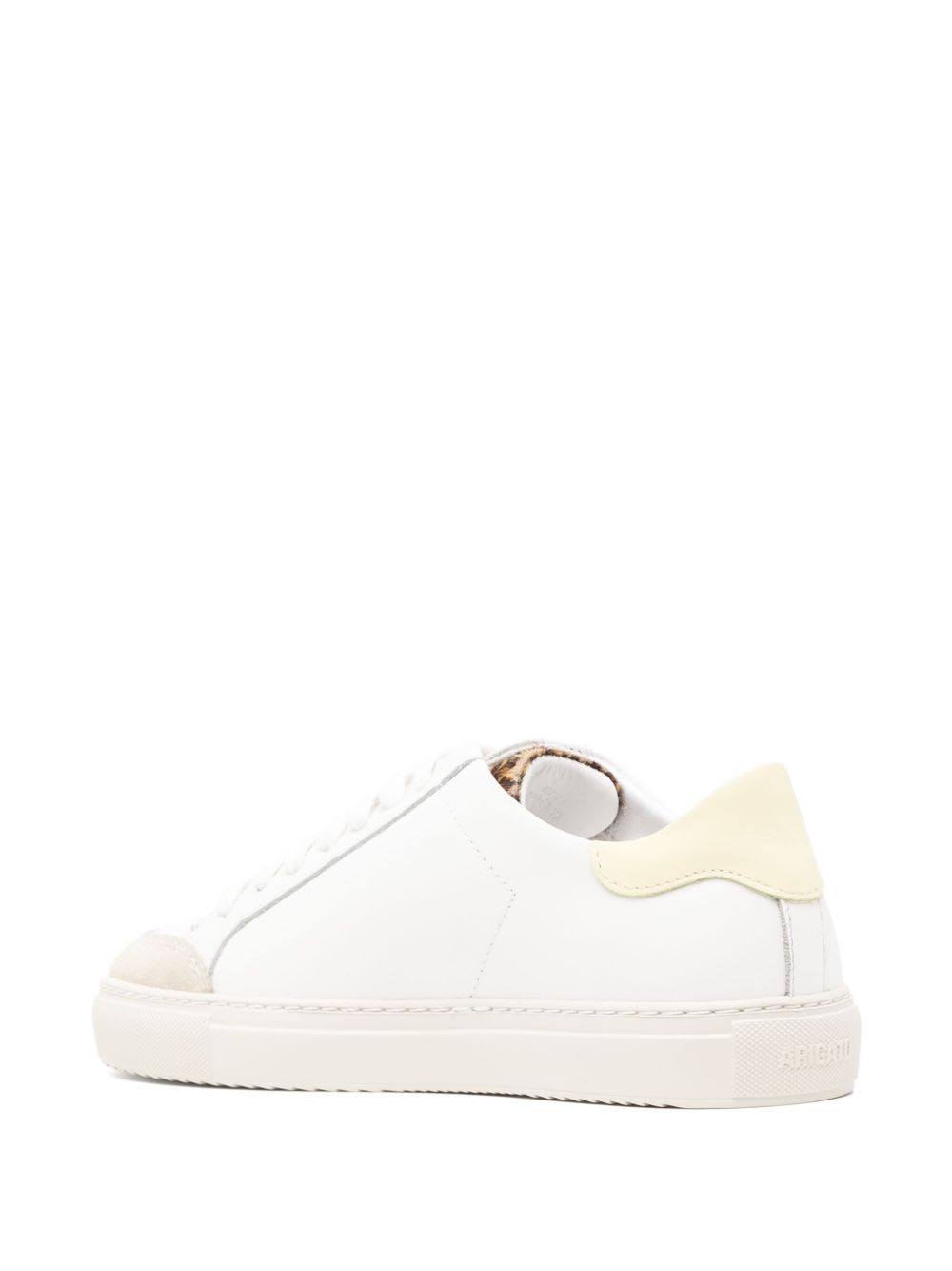 Axel Arigato Round Toe Rubber Sole Contrast Heel In White