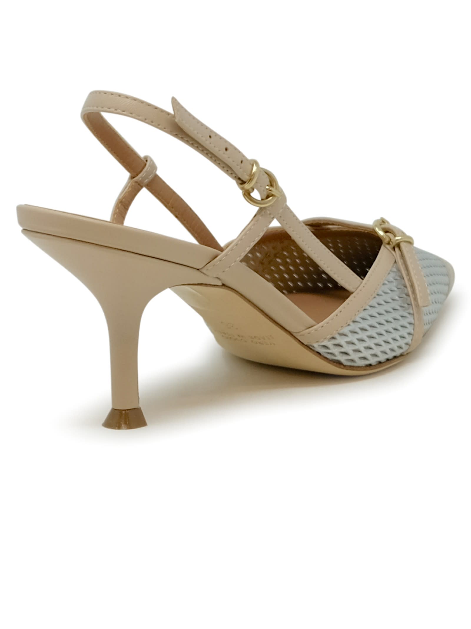 Lella Baldi Leather Sandals In Silver