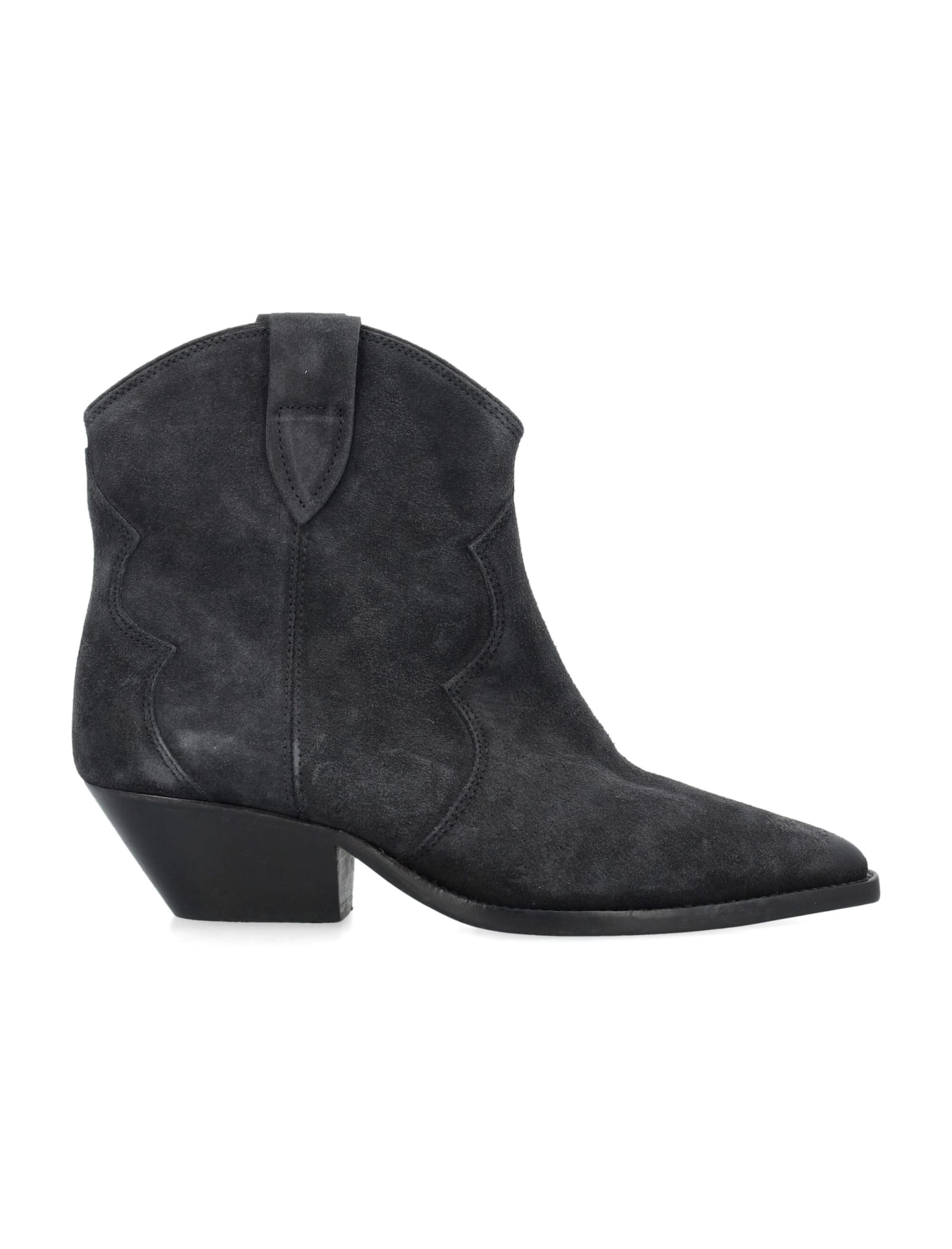 Shop Isabel Marant Dewina Suede Boots In Faded Black