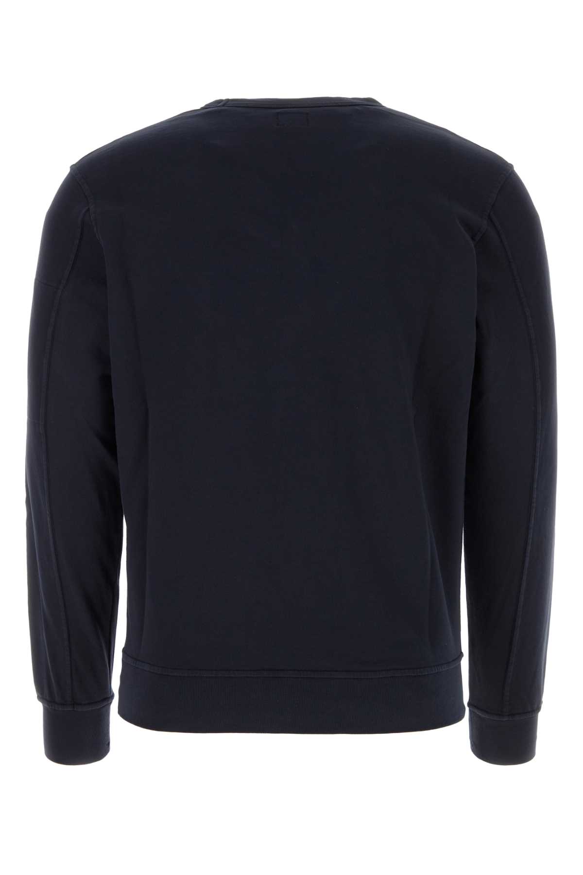 C.p. Company Midnight Blue Cotton Sweatshirt In Totaleclipse