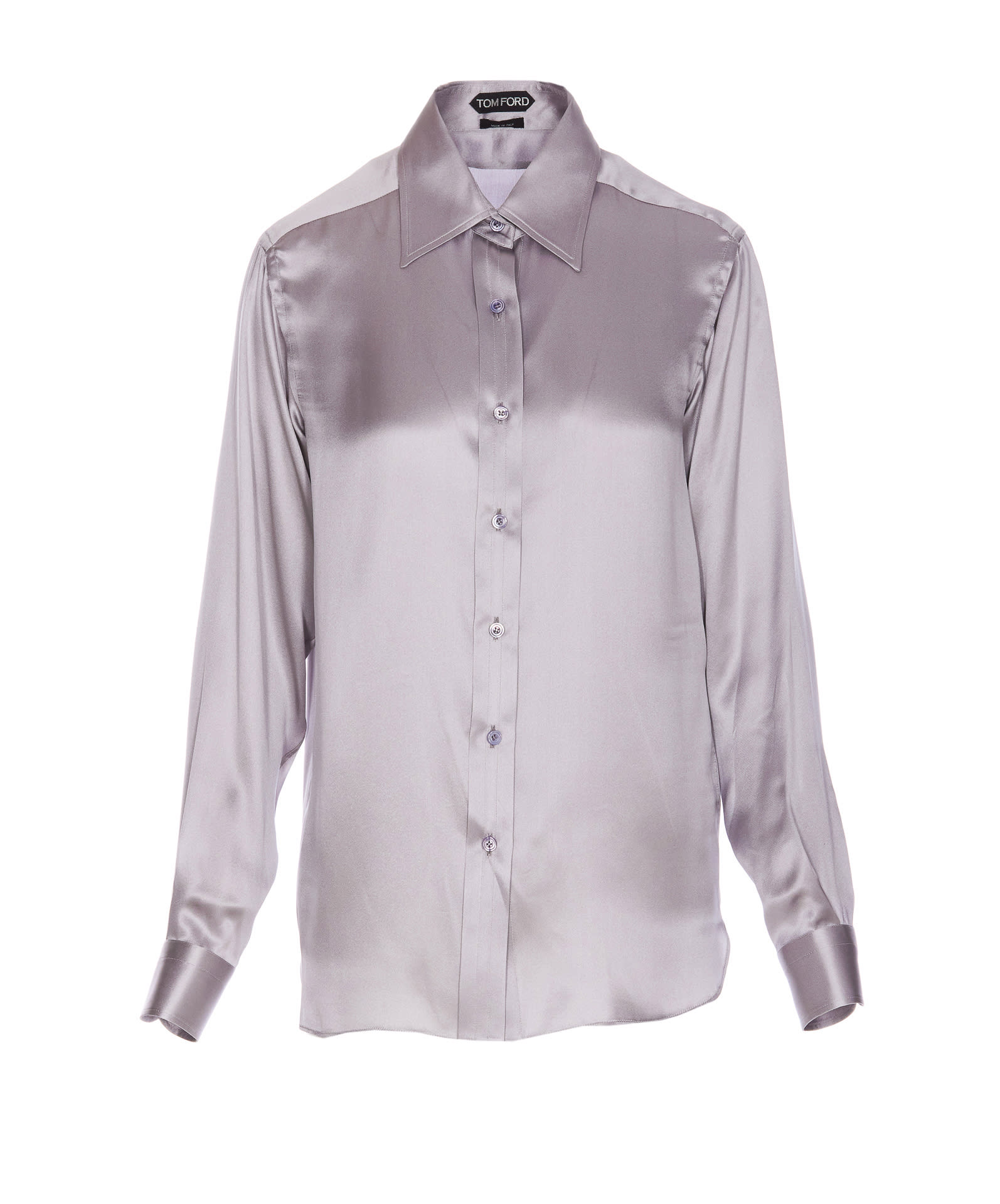 Shop Tom Ford Silk Shirt In Grey