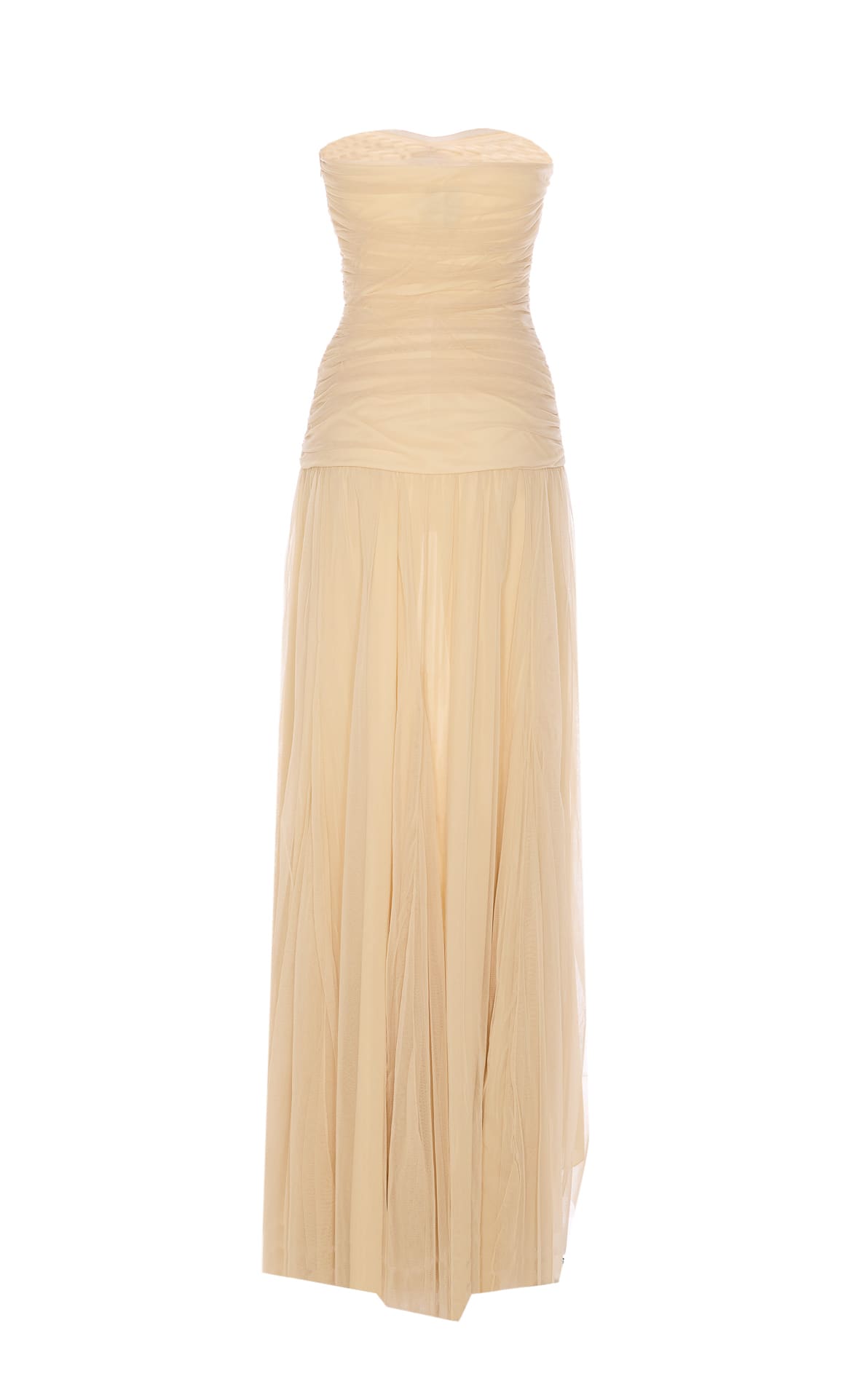 Aniye By Raquel Tulle Maxi Dress In Nude