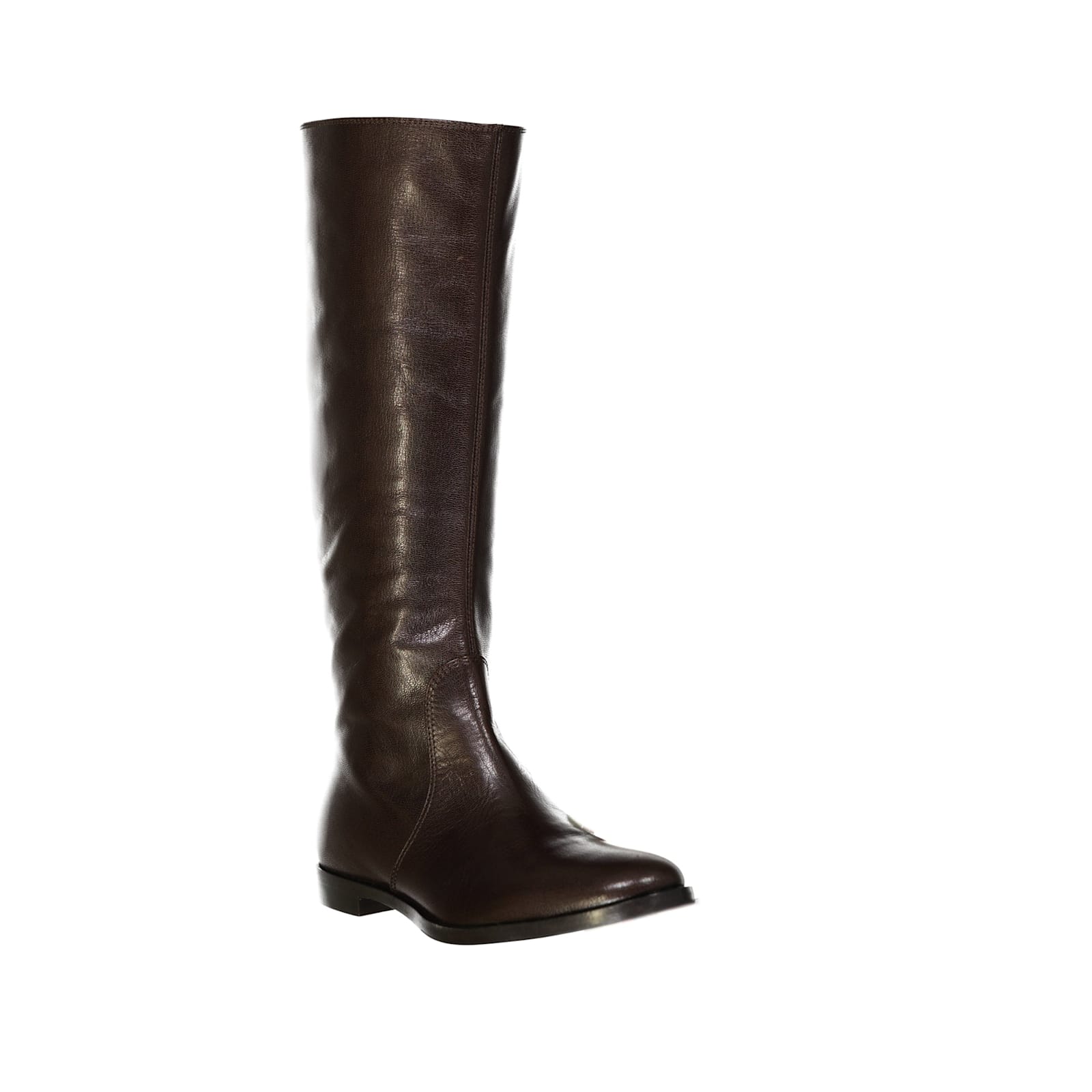 Sergio Rossi Brown Calfskin Over The Knee In Brown