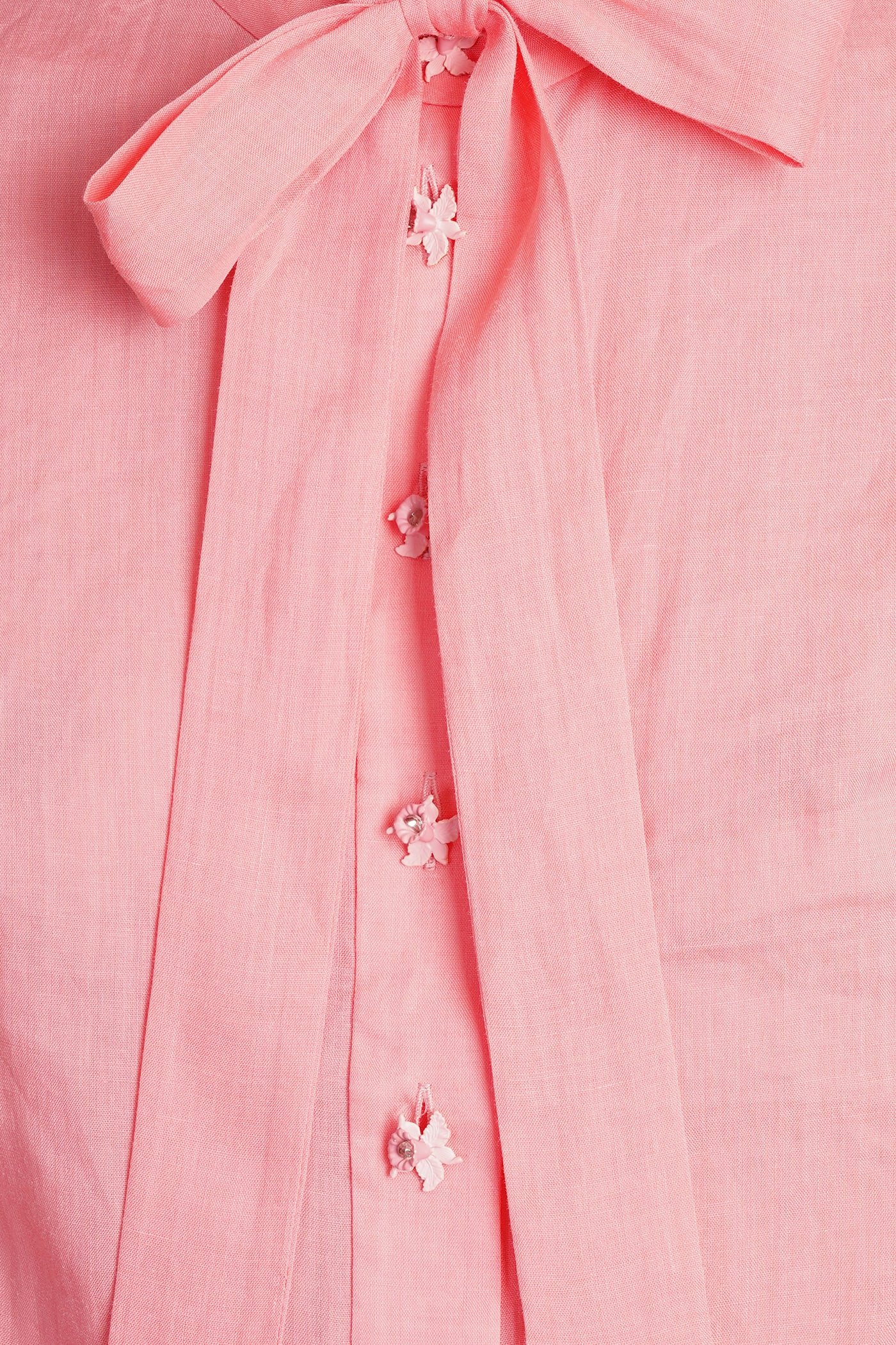 Shop Zimmermann Shirt In Rose-pink Ramie