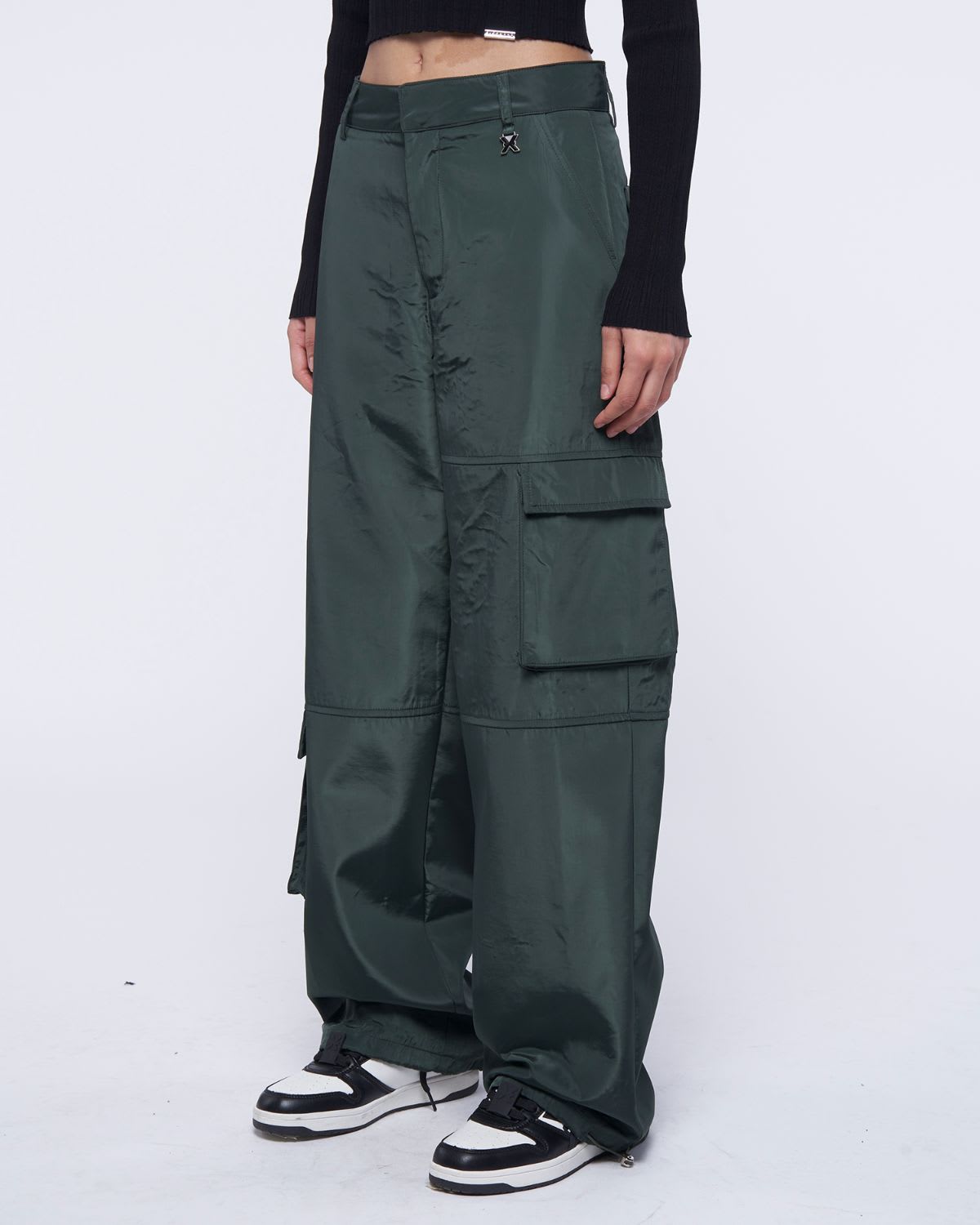 Shop John Richmond Cargo Trousers In Nero