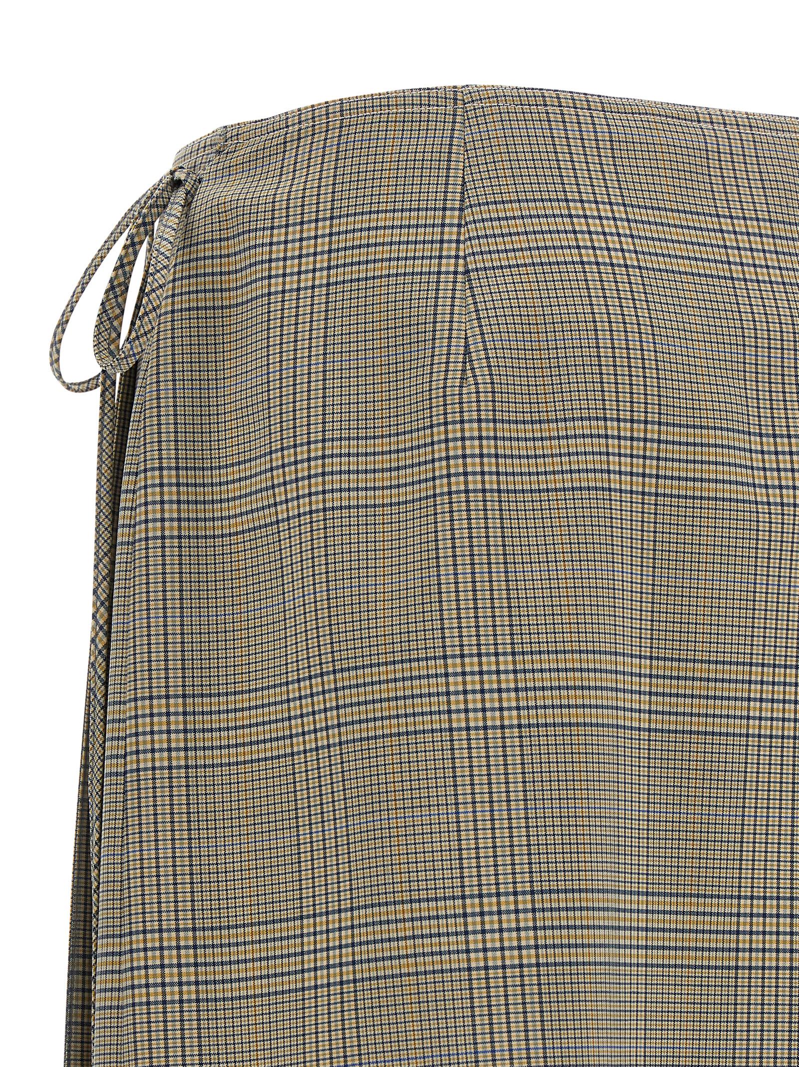 Marni Pleated Wrap Skirt In Brown