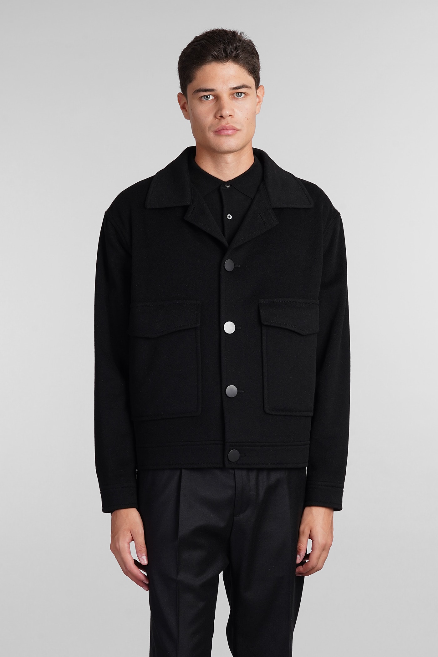 Tagliatore 0205 Amir Casual Jacket In Black Cashmere