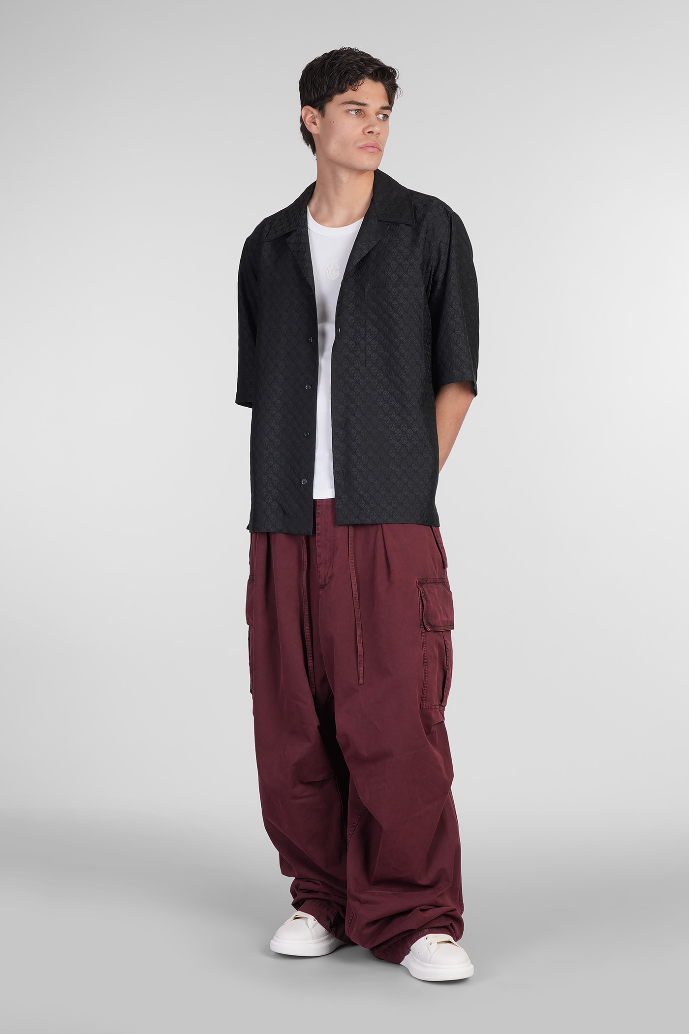 Alexander Mcqueen Pants In Bordeaux Cotton In Bordeaux